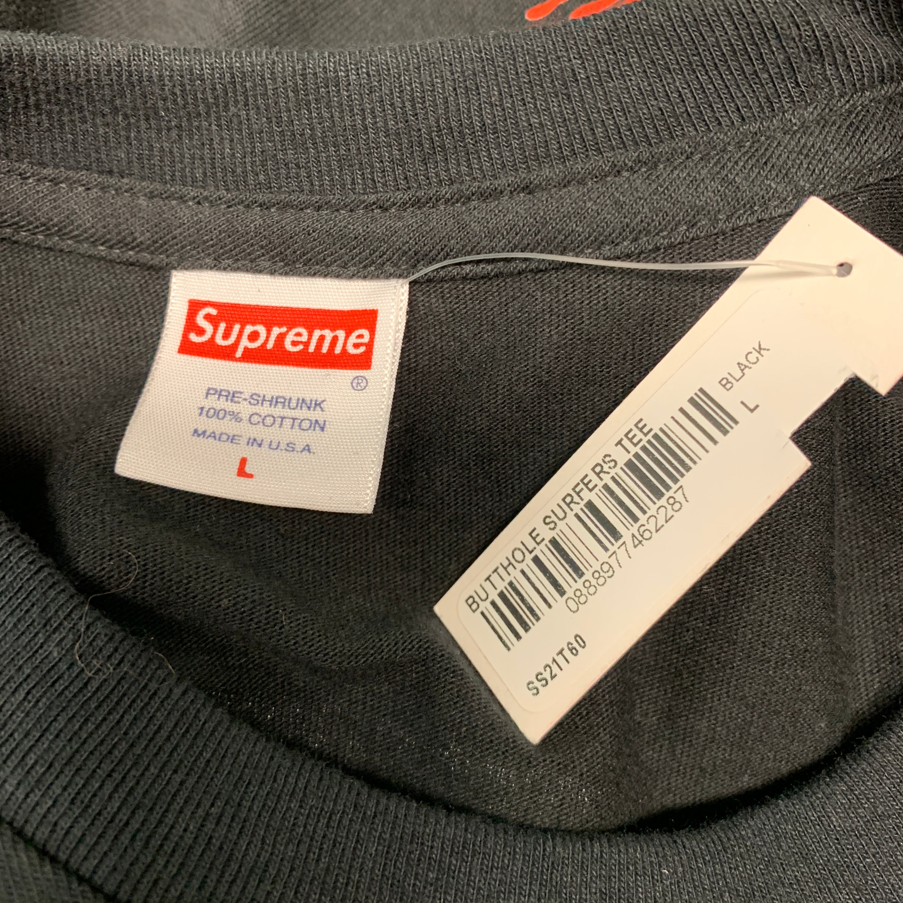 SUPREME SS21 Size L Black Rock Concert Cotton Crew-Neck T-shirt - Image 5