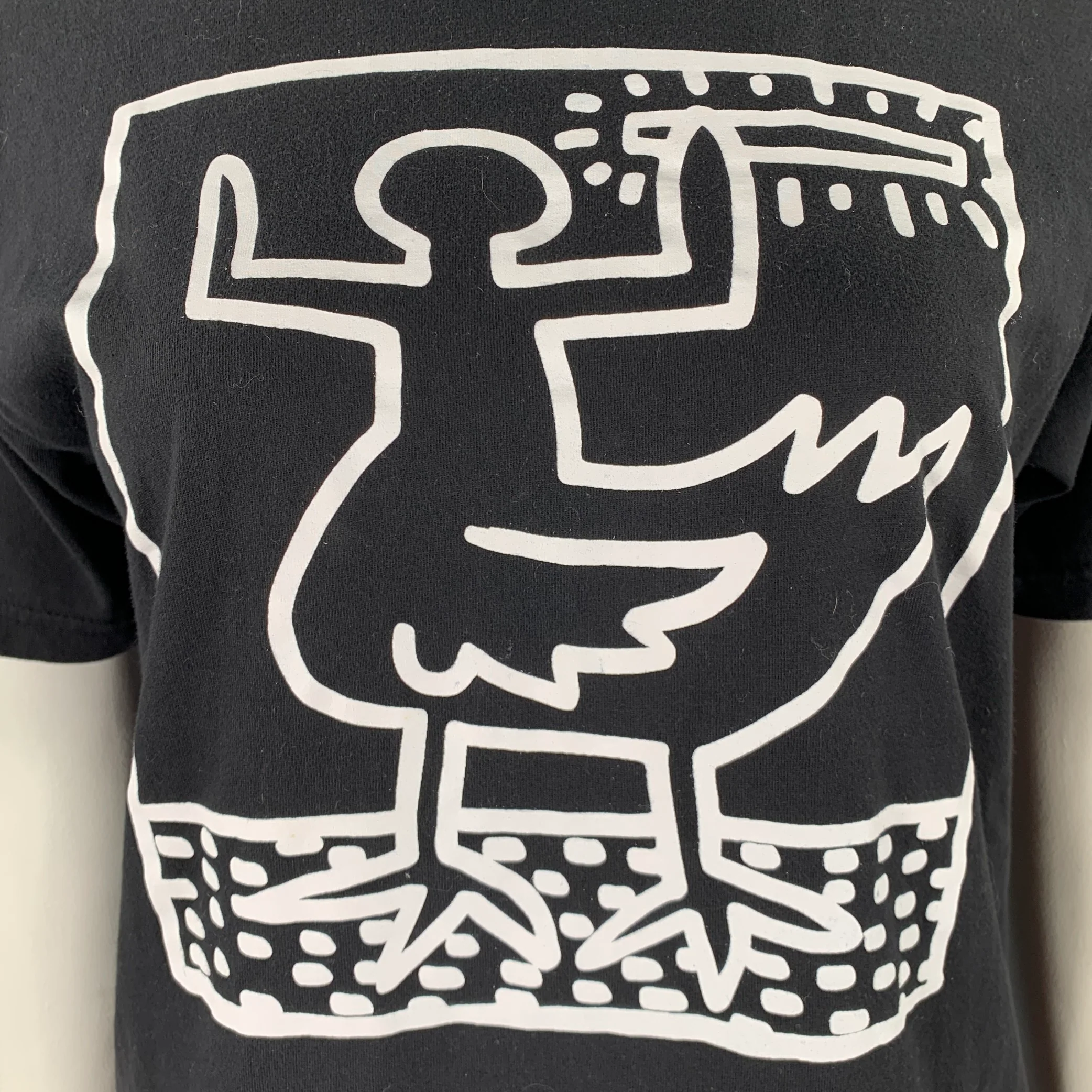 SUPREME x MALCOLM McLAREN Size L Black White Cotton Keith Haring T-Shirt - Image 2