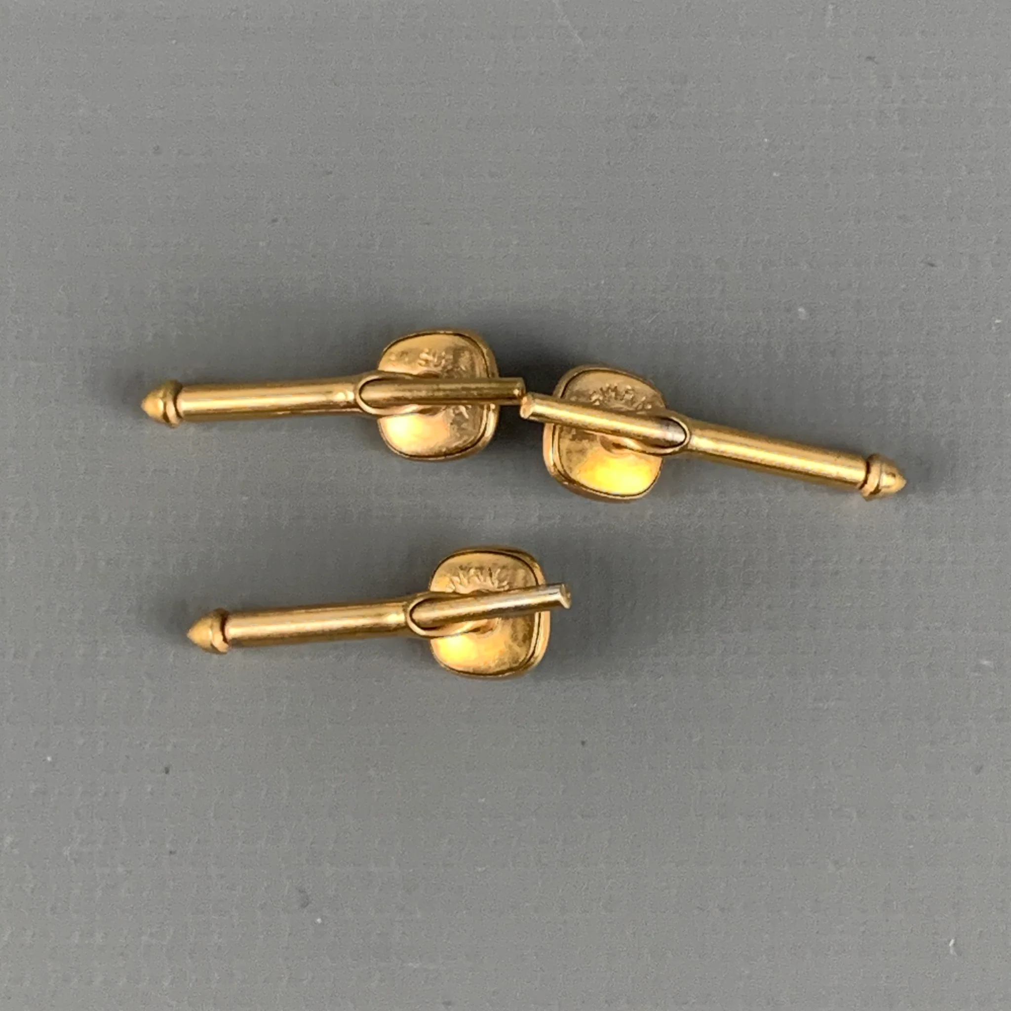 SWANK Gold Mother of Pearl Cuff Links - Image 4