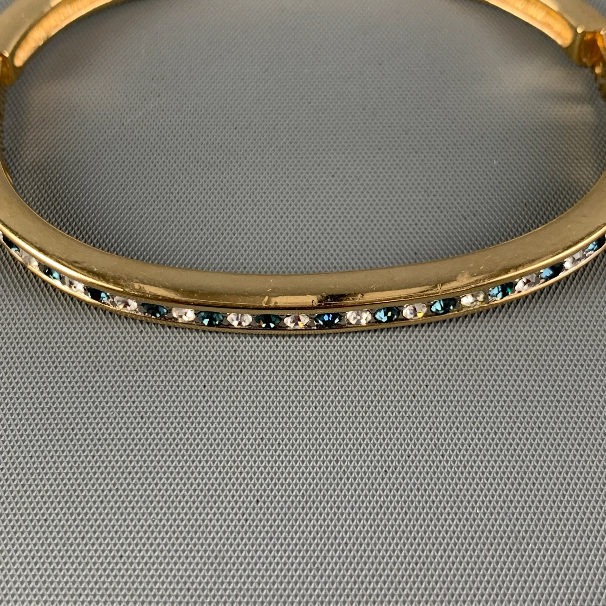 SWAROVSKI Gold Blue White Crystal Bracelet - Image 2