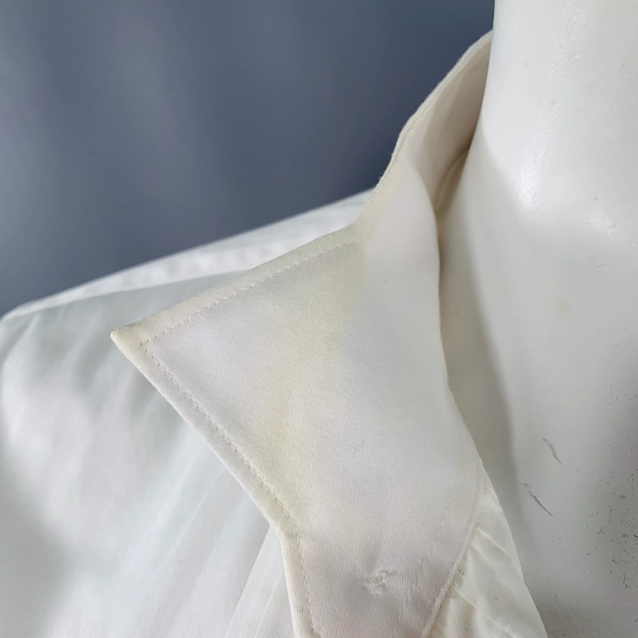 TAILOR STORE Size XXL White Pleated Cotton Tuxedo Long Sleeve Shirt - Image 6