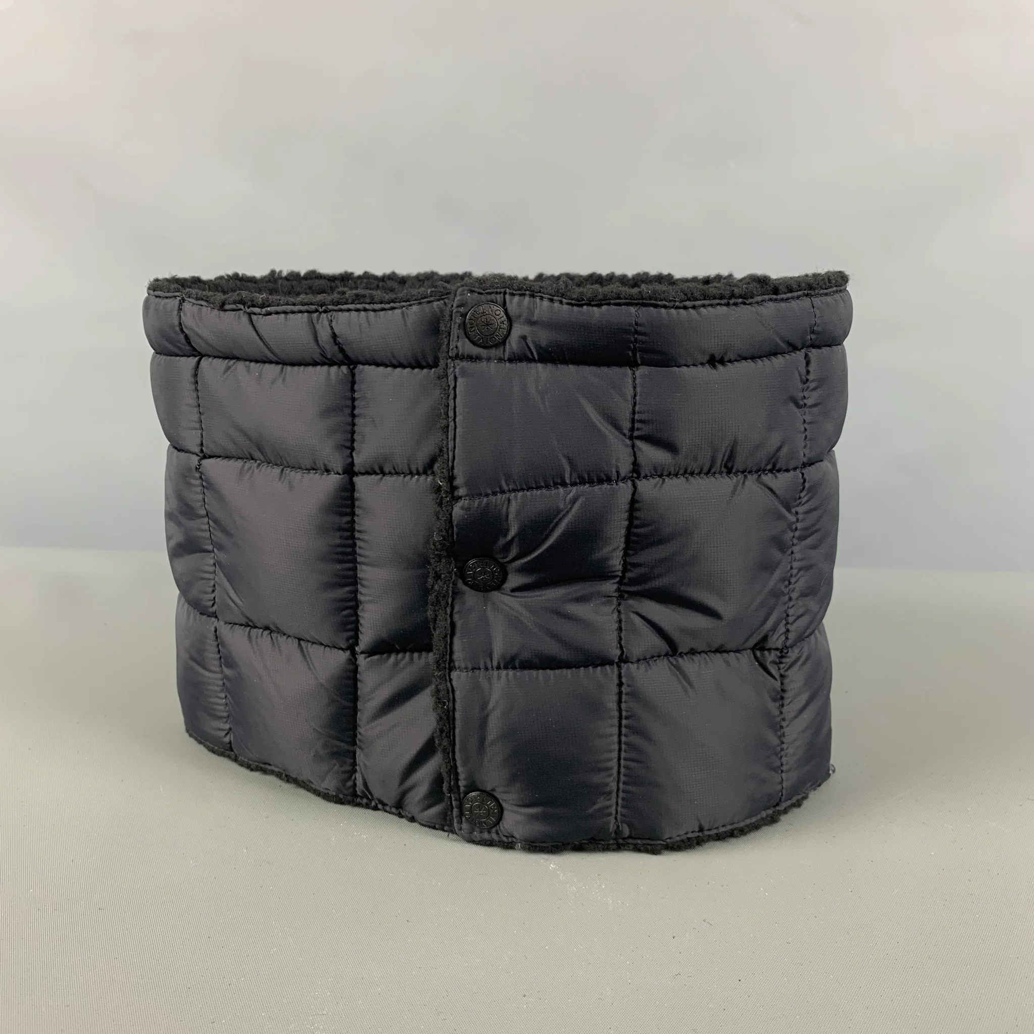 TAION Black Quilted Nylon Scarves - Image 3