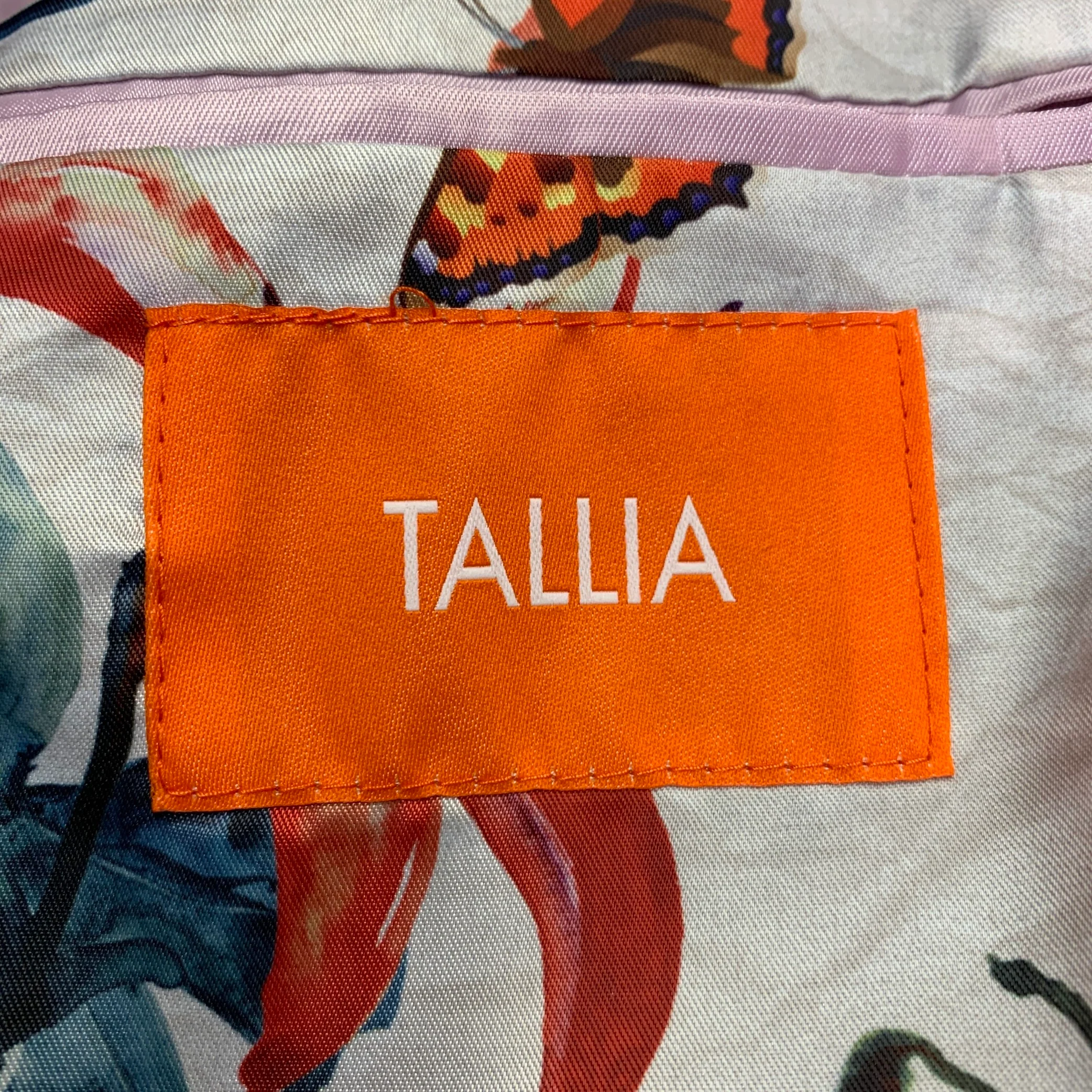 TALLIA Size 38 White Raspberry Window Pane Wool Blend Sport Coat - Image 5