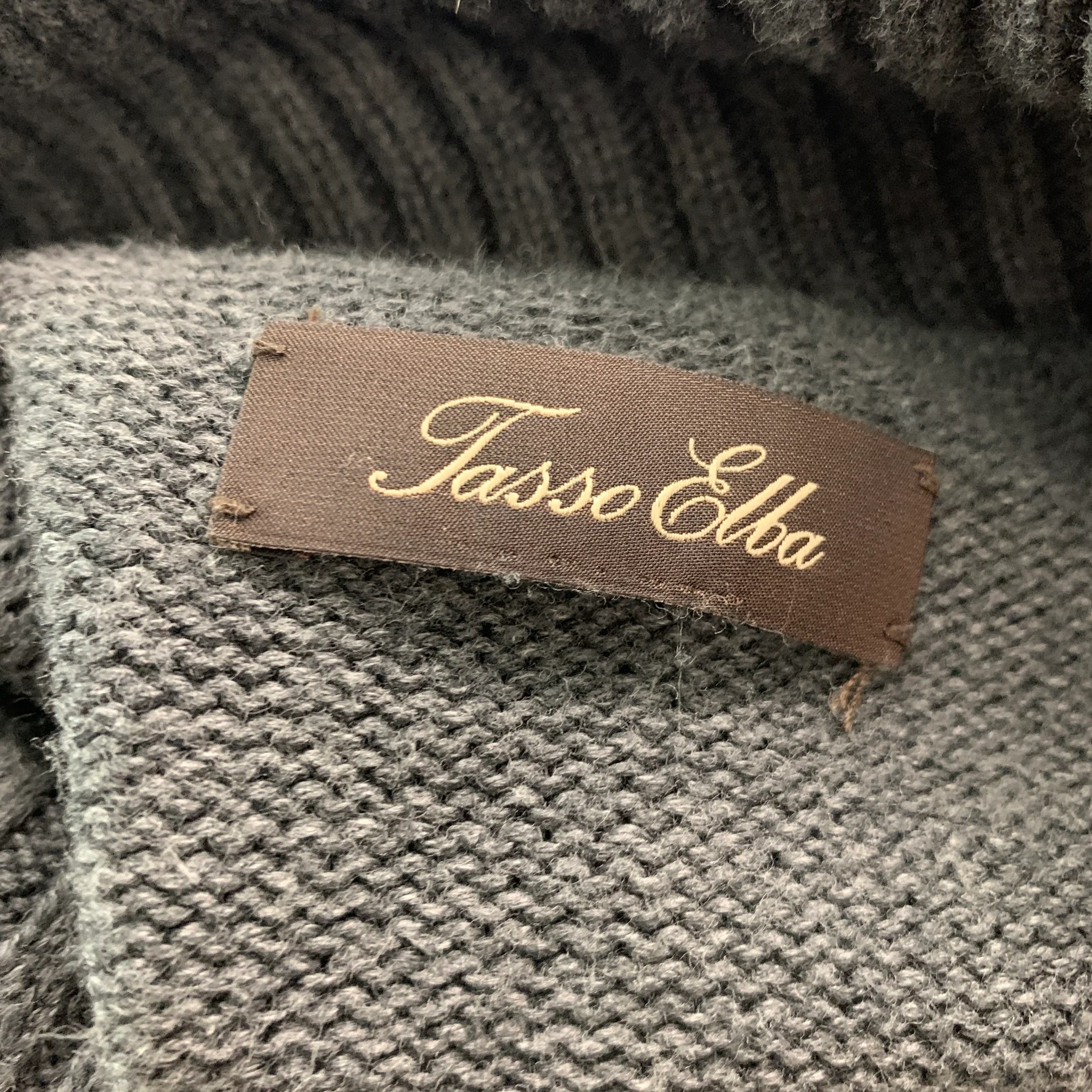 TASSO ELBA Size M Grey Knit Turtleneck Sweater - Image 4