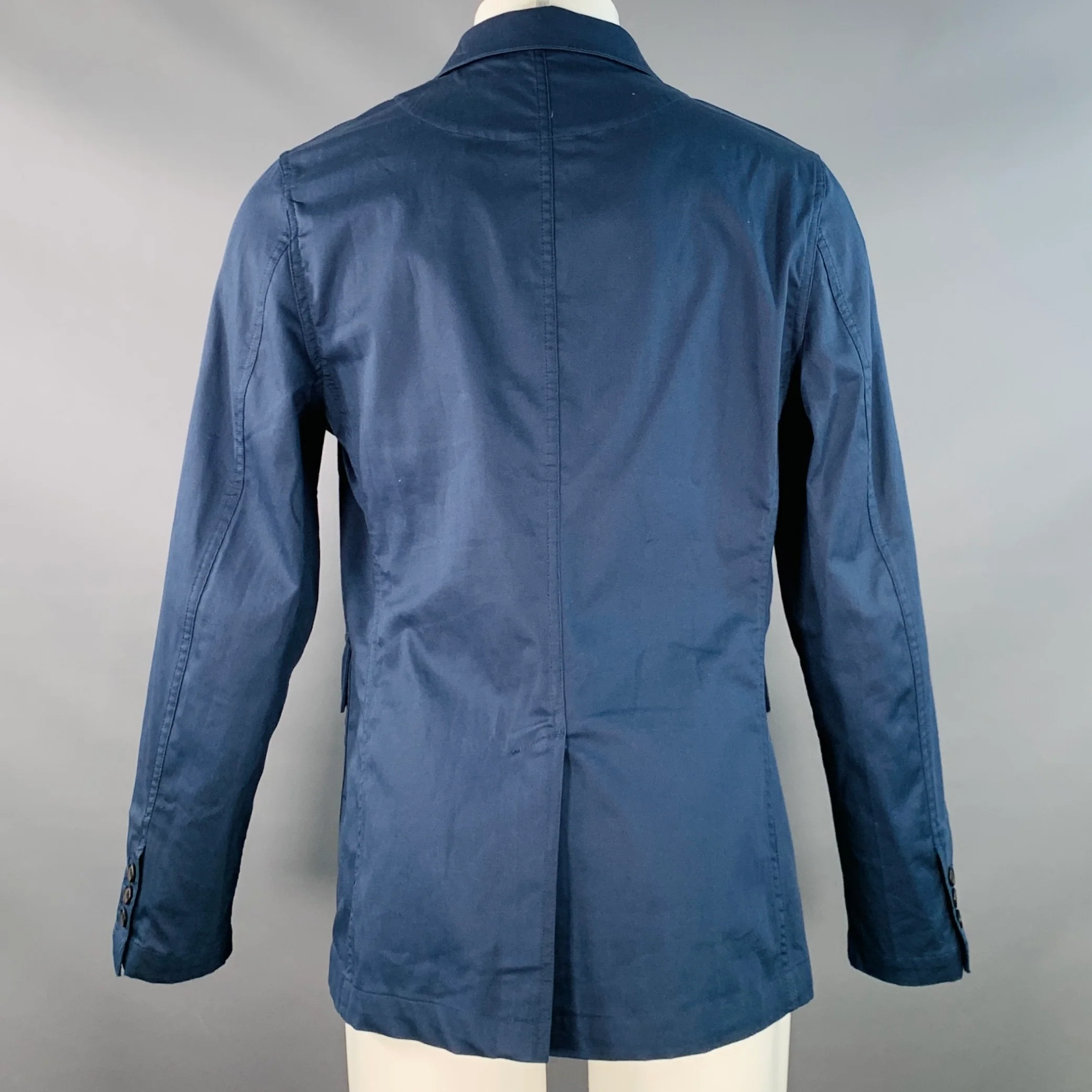 TAYLOR STITCH Size 40 Gibson Navy Cotton Blend Chore Jacket - Image 3