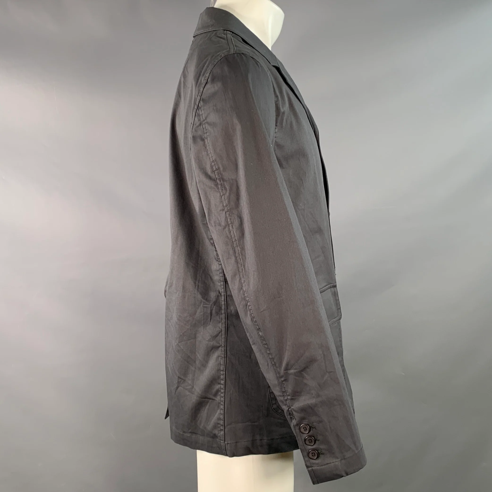 TAYLOR STITCH Size 40 Grey Charcoal Cotton Blend Chore Jacket - Image 2
