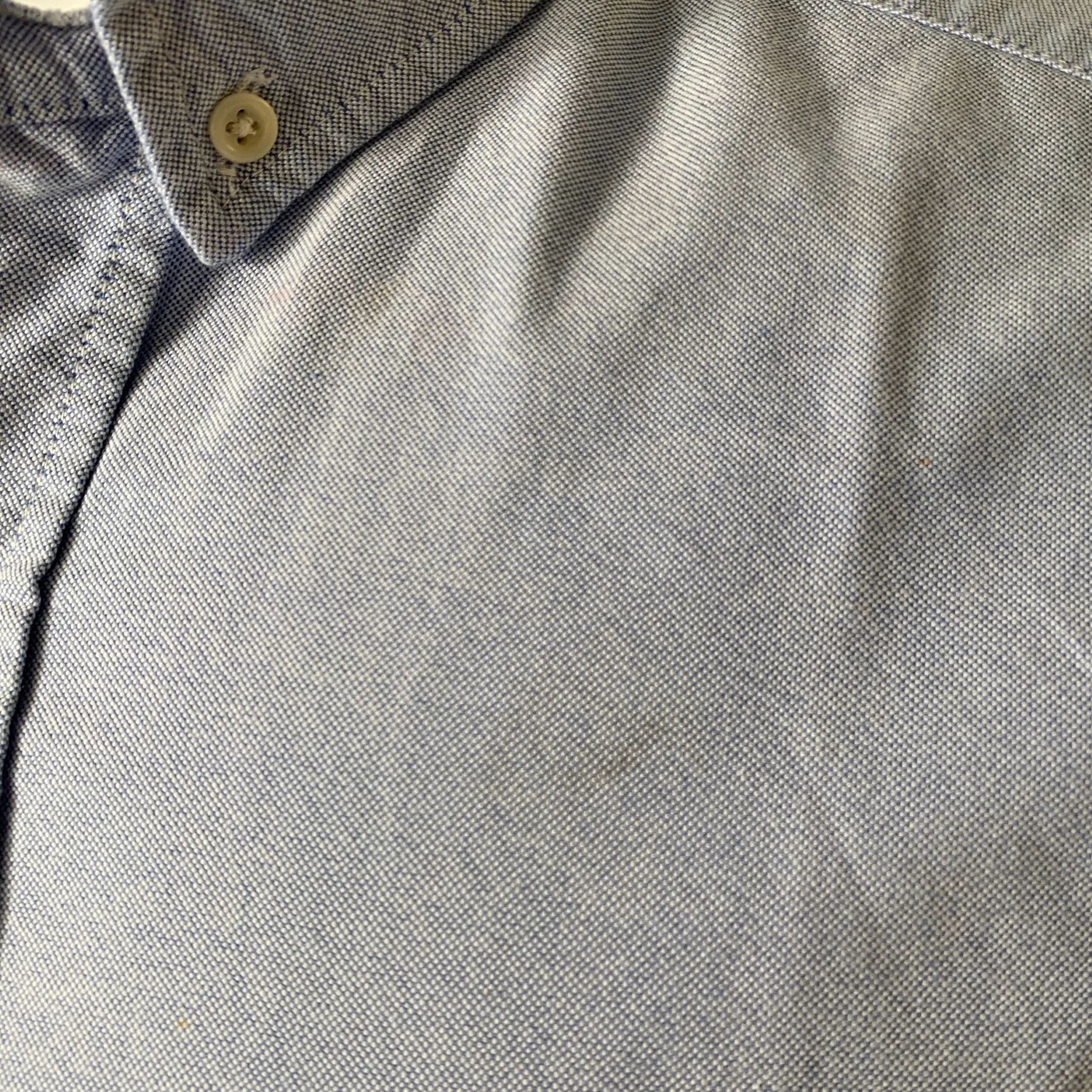 TAYLOR STITCH Size S Blue Heather Cotton Button Down Short Sleeve Shirt - Image 4