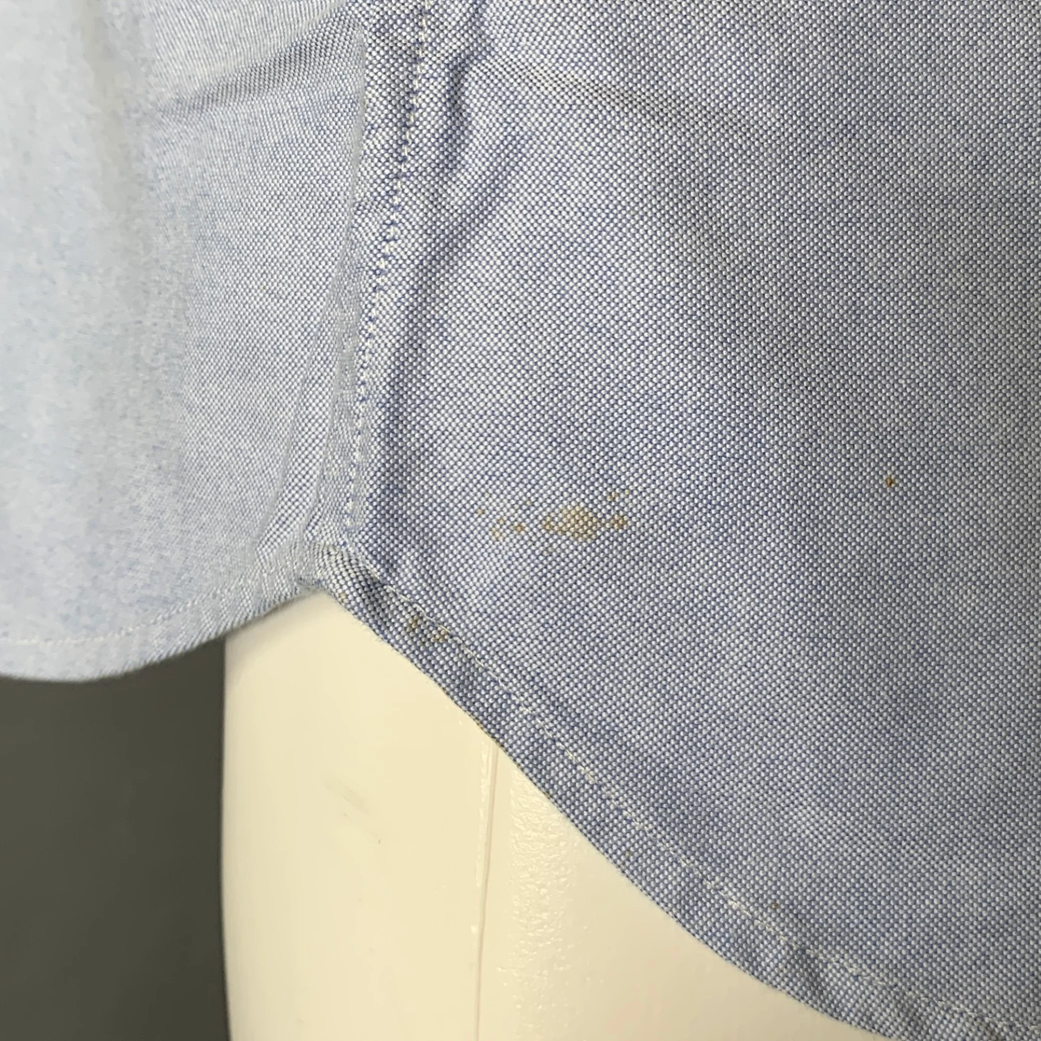 TAYLOR STITCH Size S Blue Heather Cotton Button Down Short Sleeve Shirt - Image 5