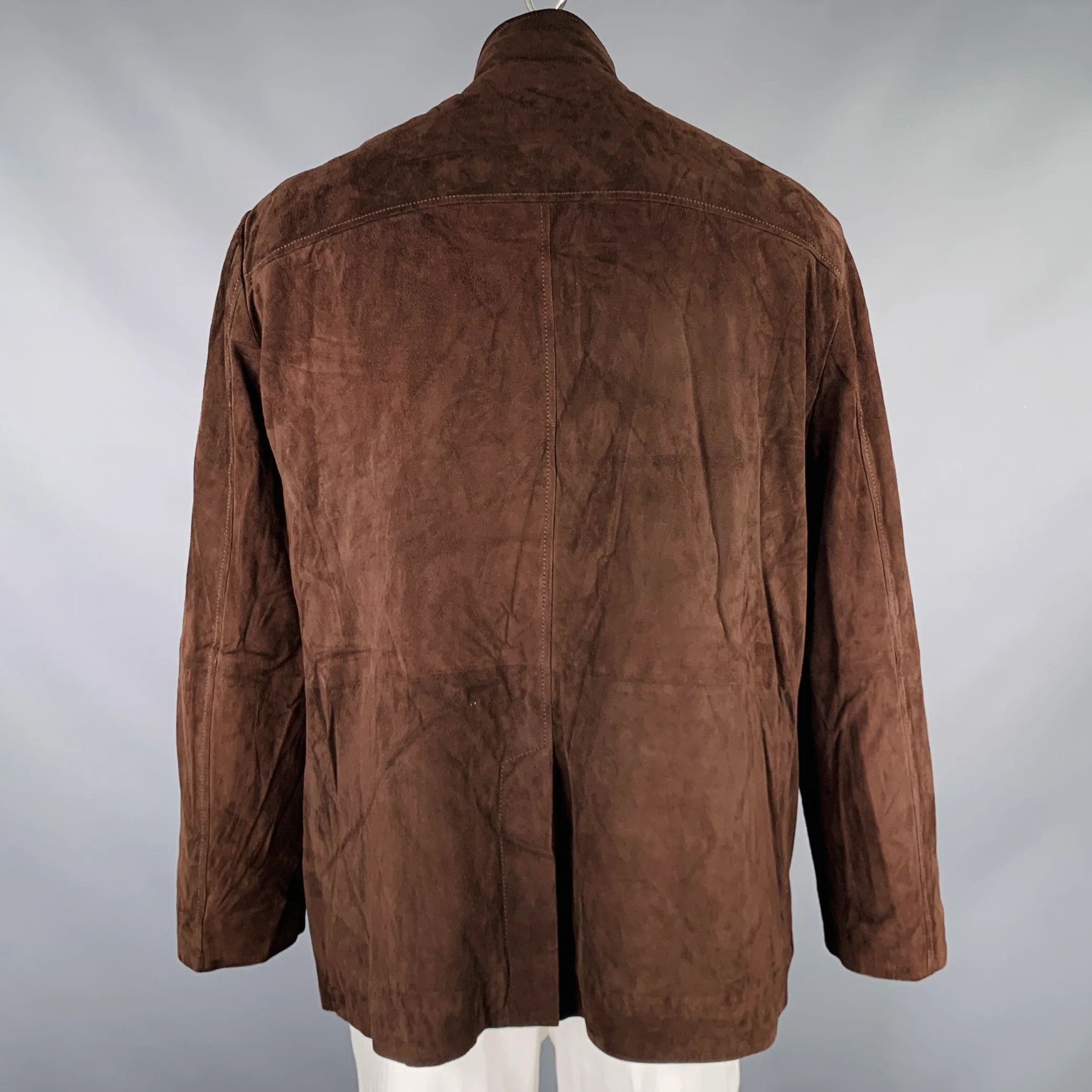 TAYLORBYRD Size XXL Brown Suede Zip Up Jacket - Image 3