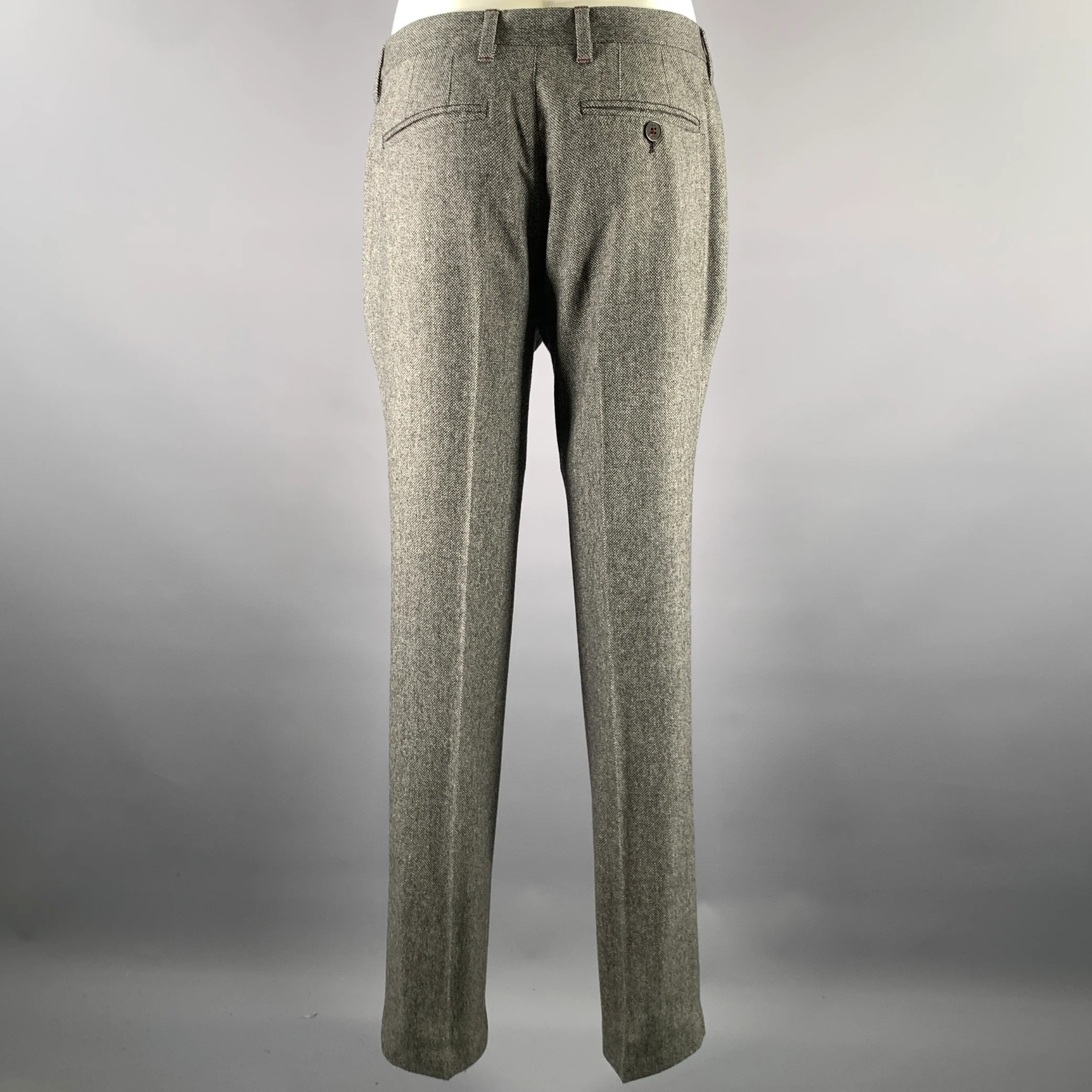 TED BAKER Size 36 Grey Black Marled Wool Polyester Suit - Image 6