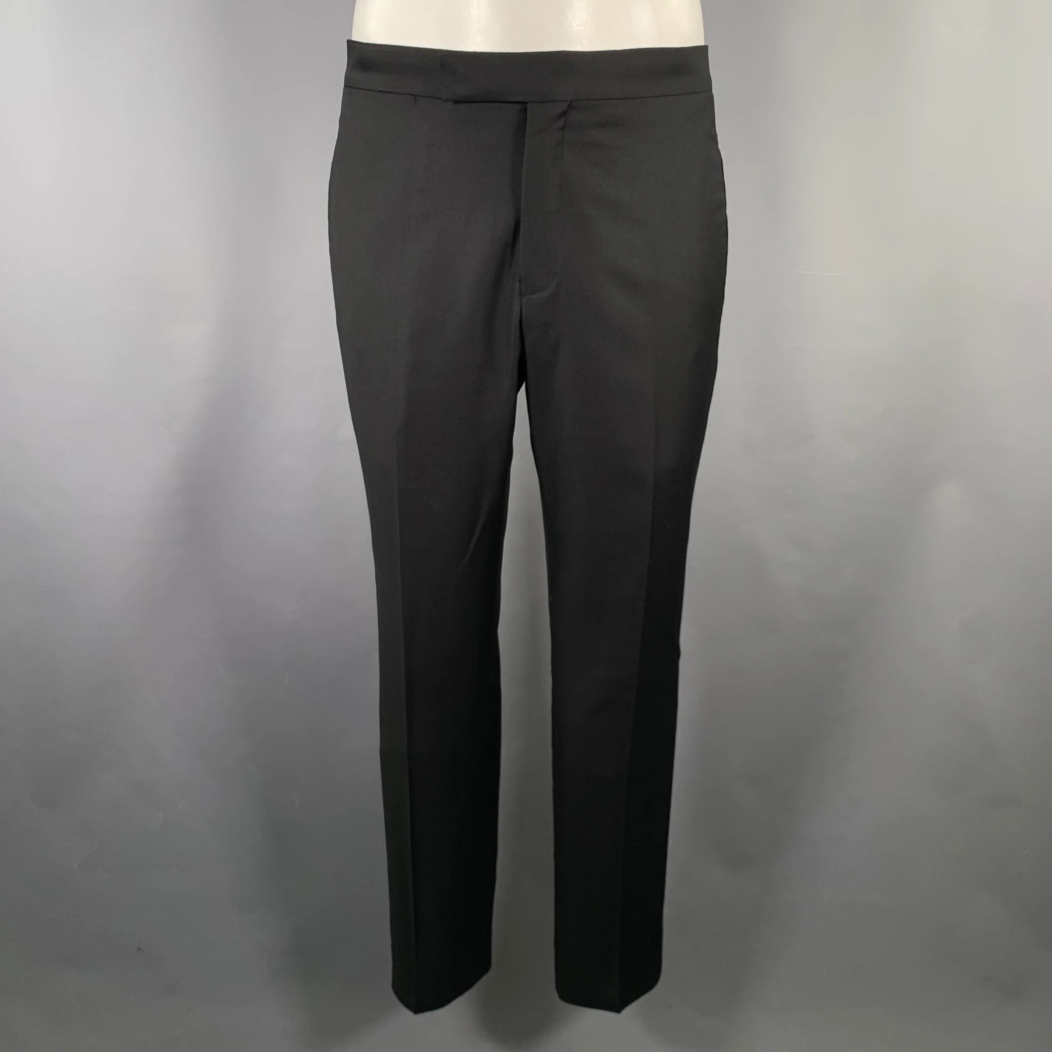 TED BAKER Size 40S Black Wool Mohair Tuxedo Suit - Image 5