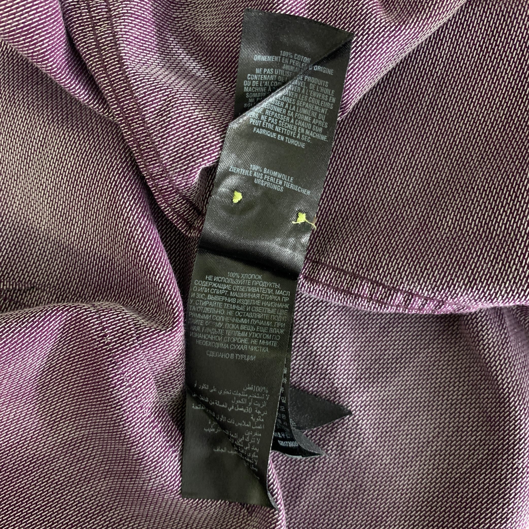 TED BAKER Size M Purple Spotted Cotton Long Sleeve Shirt - Image 6