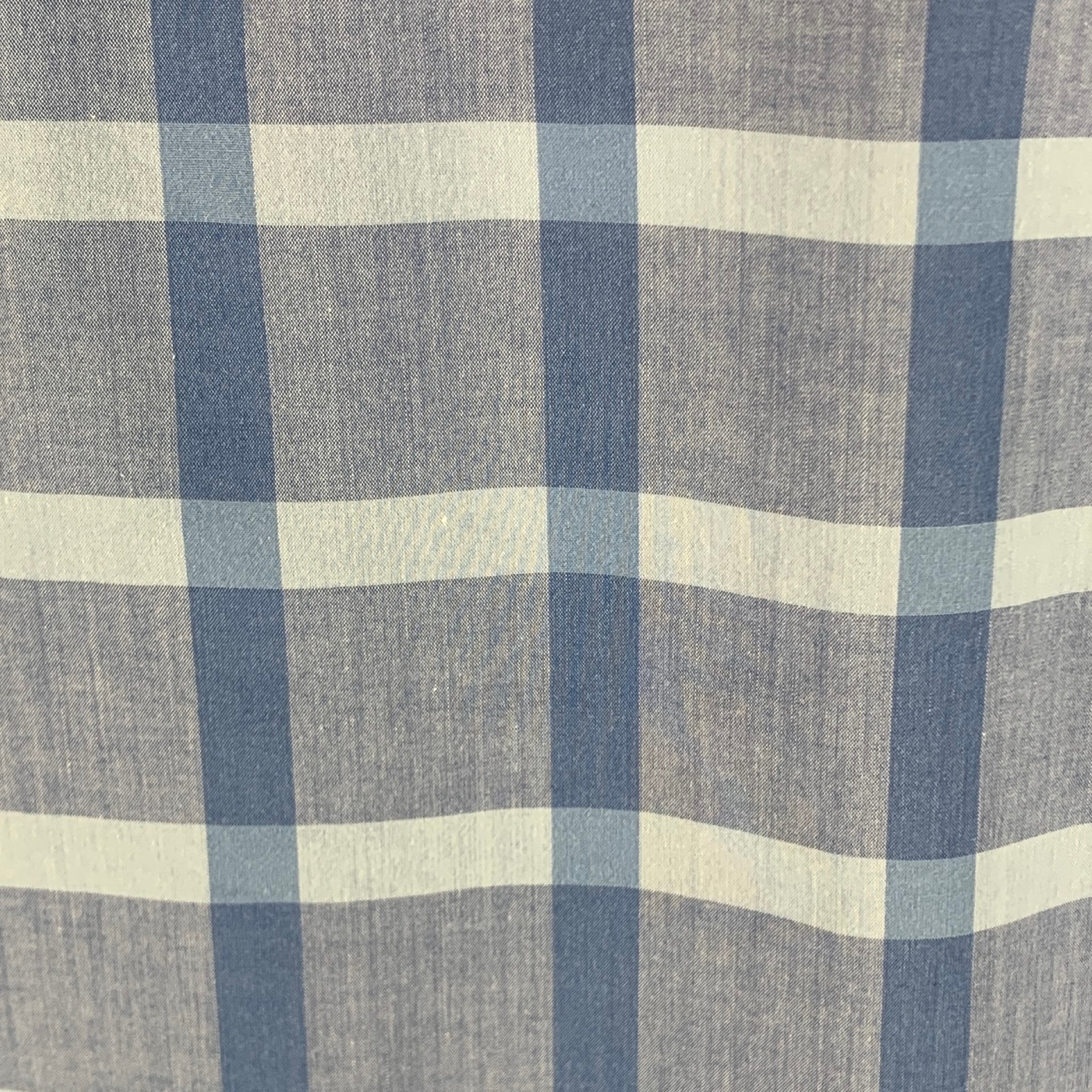 TED BAKER Size S Blue Light Blue Plaid Cotton One Pocket Long Sleeve Shirt - Image 6