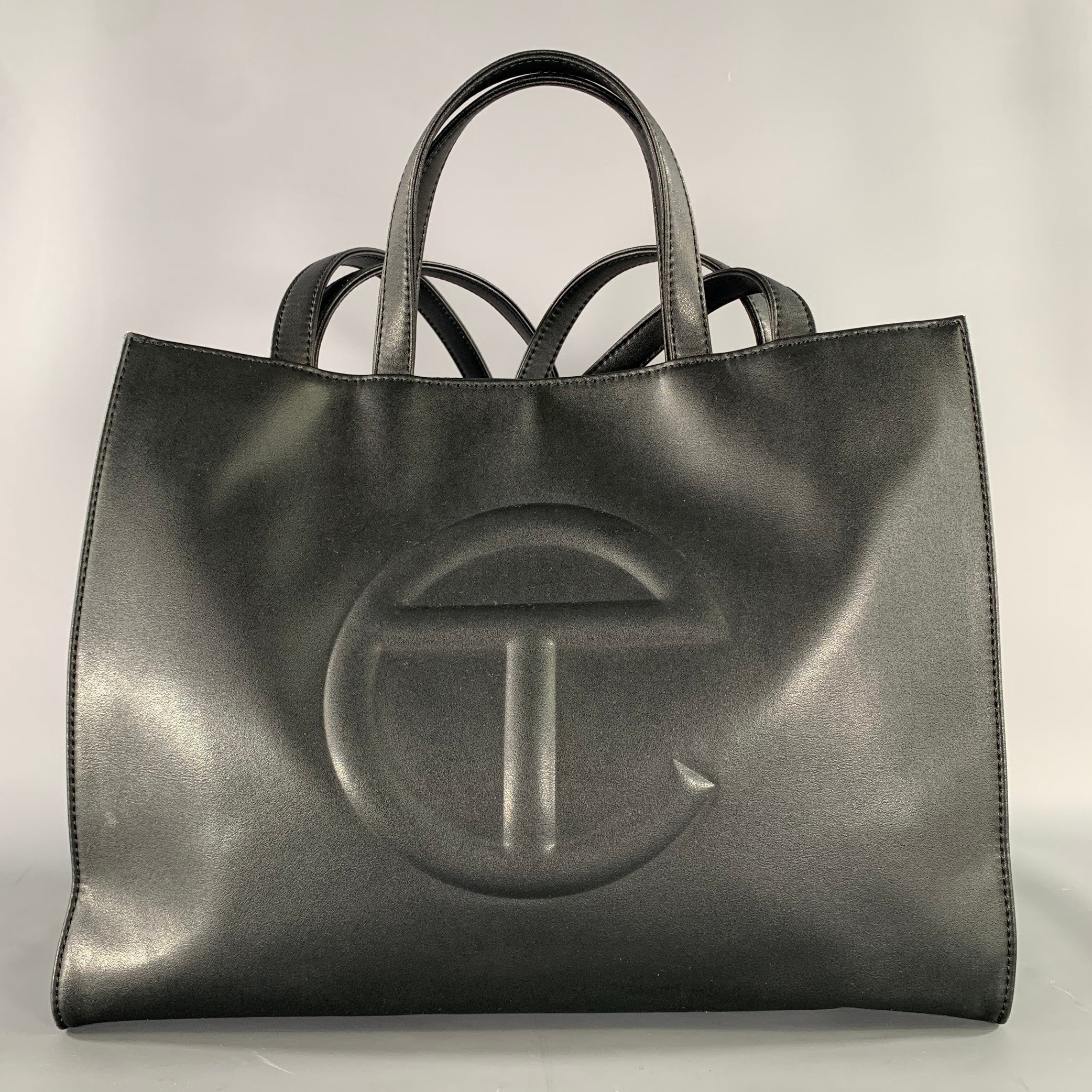 TELFAR Black Logo Polyester Cross Body Bags