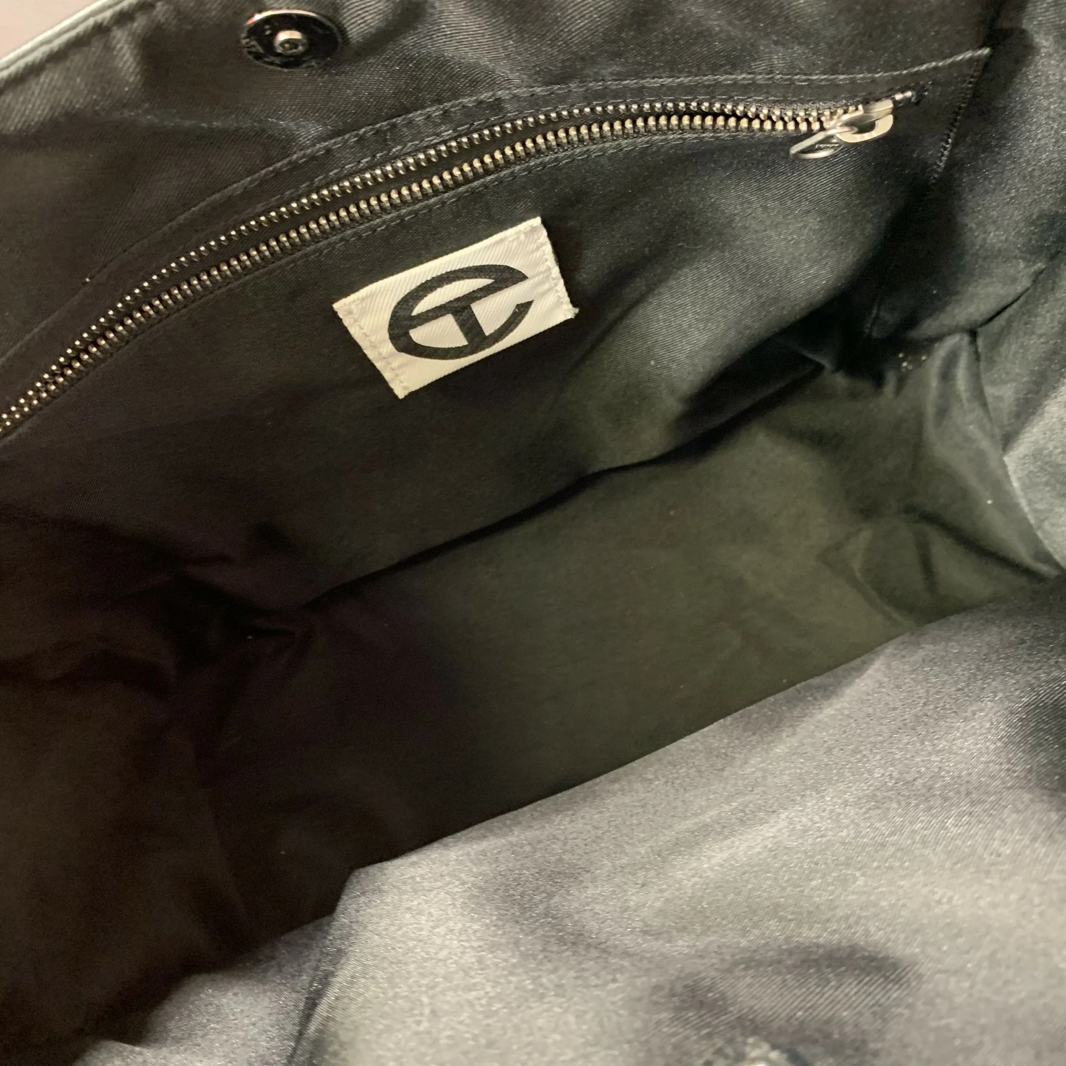 TELFAR Black Logo Polyester Cross Body Bags - Image 7