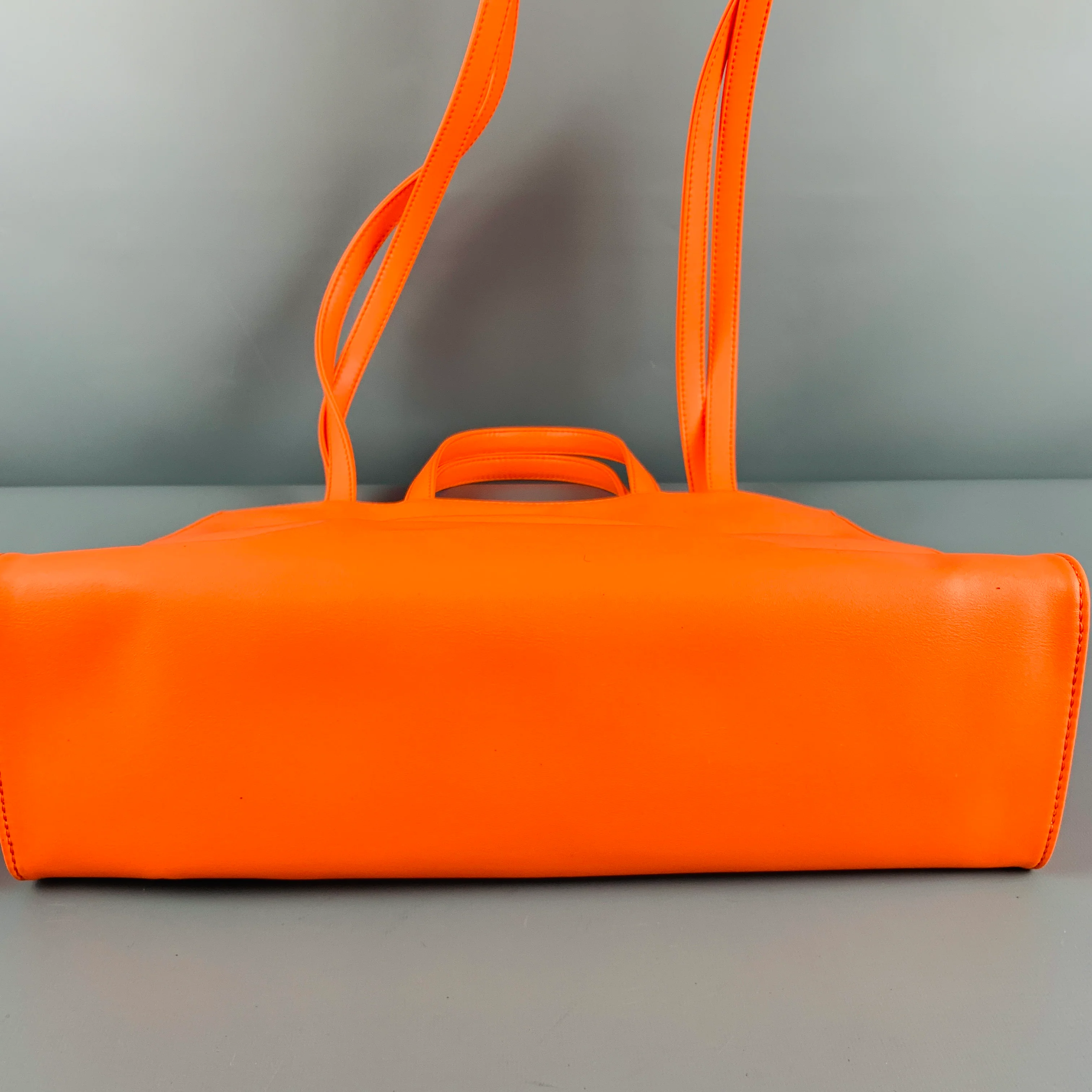 TELFAR Waist Size M Orange Textured Polyester Blend Tote Handbag - Image 6