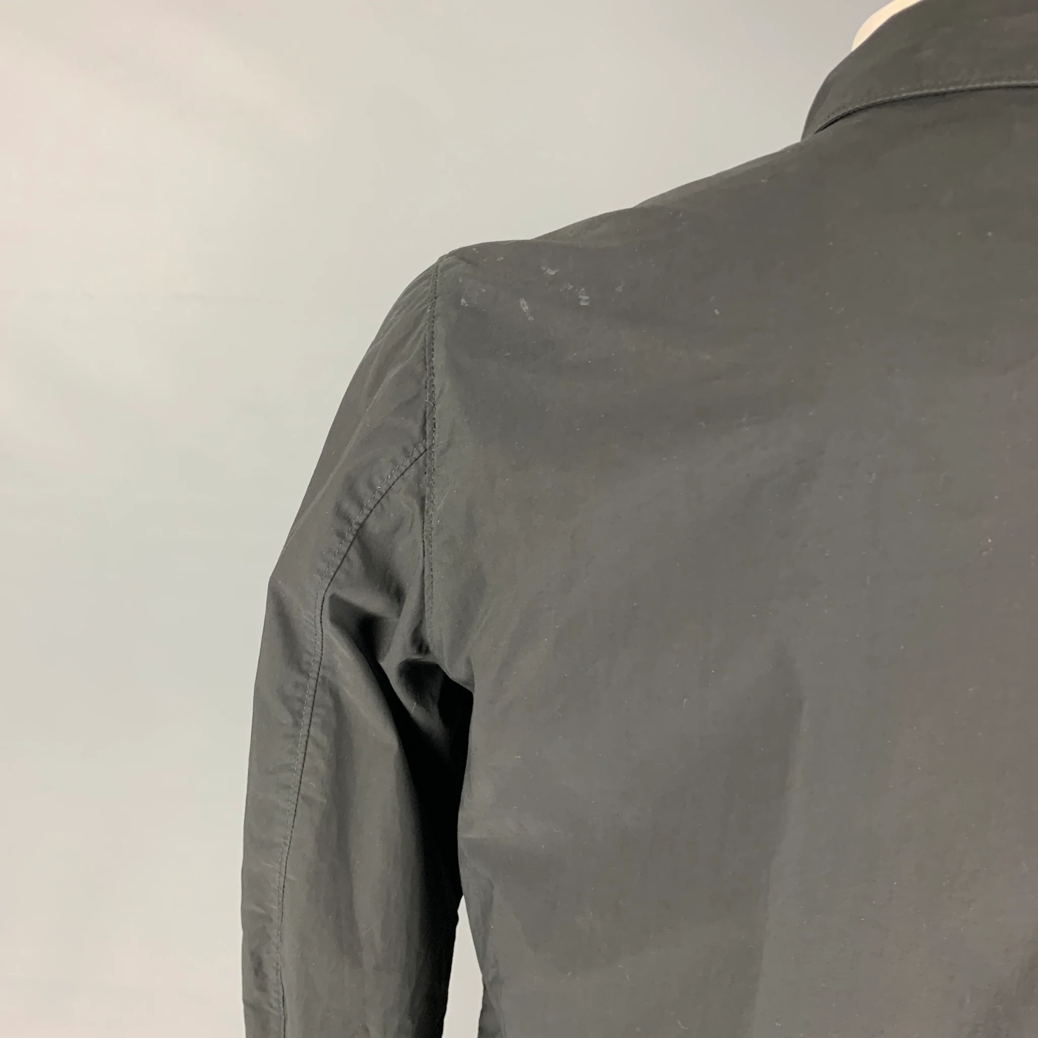 TEN C Size L Black Cotton Polyester Patch Pocket Campus Jacket - Image 4