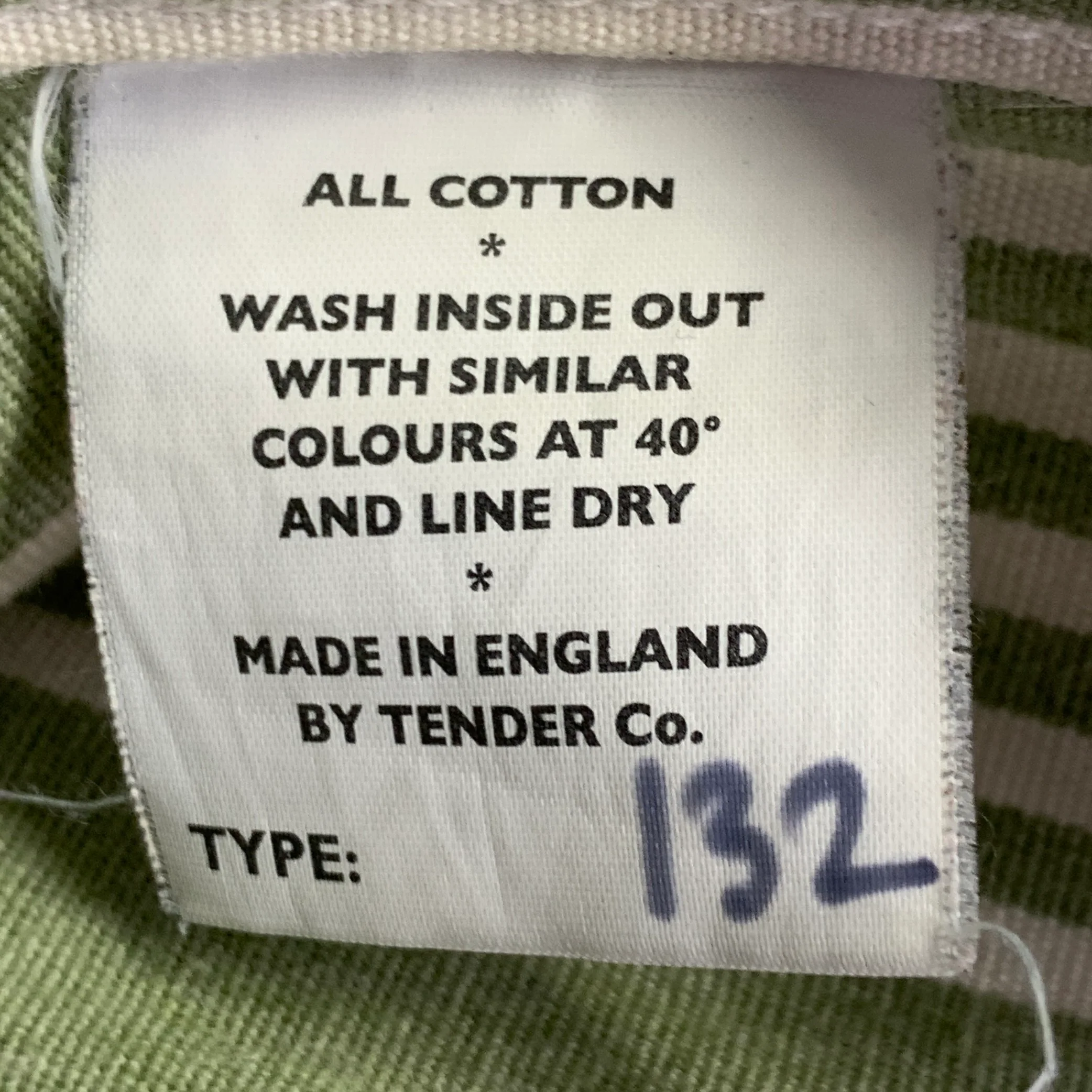 TENDER CO. Size L Green White Stripe Cotton Straight Button Fly Casual Pants - Image 9