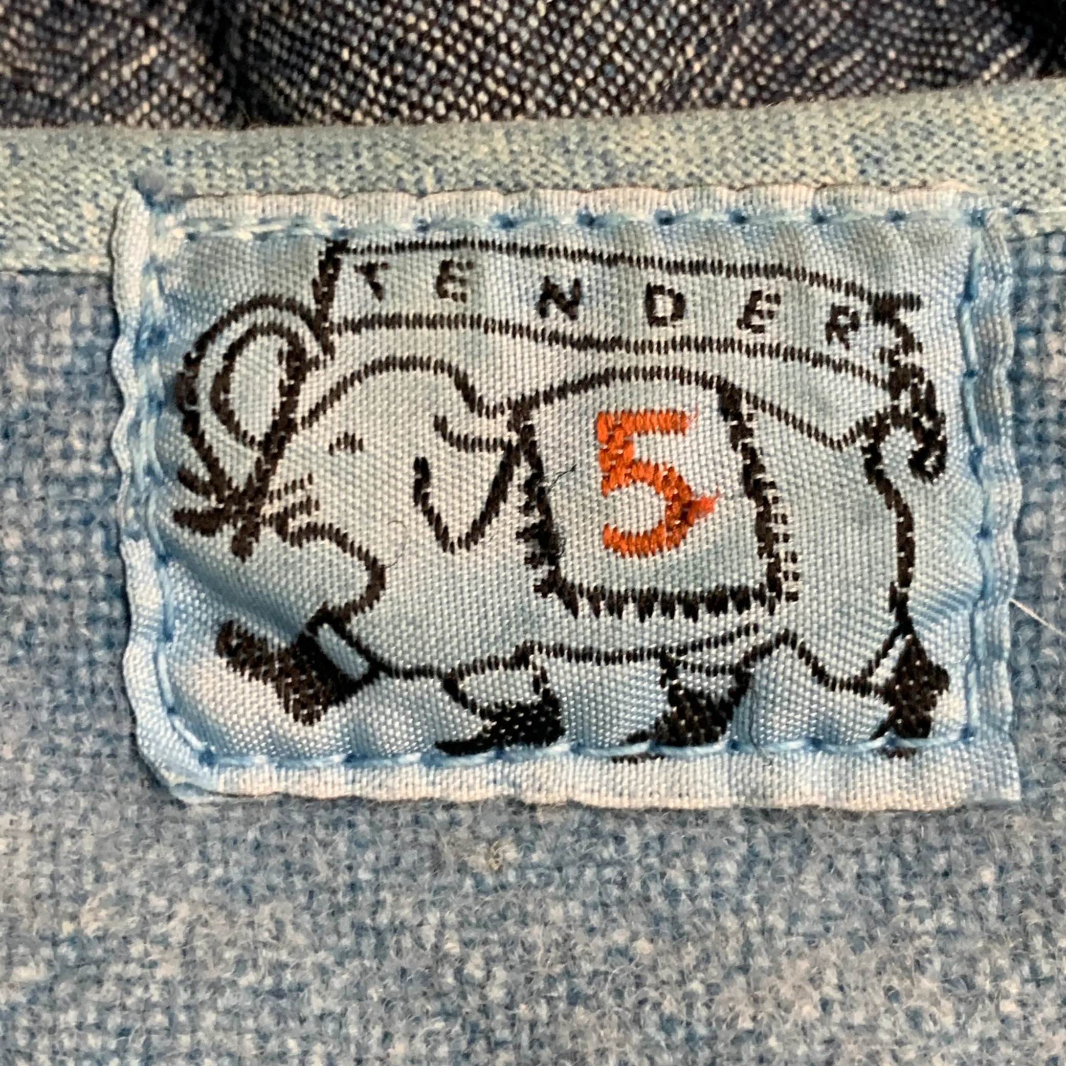 TENDER Size XXL Blue Indigo Patchwork Cotton Wool Jacket - Image 6