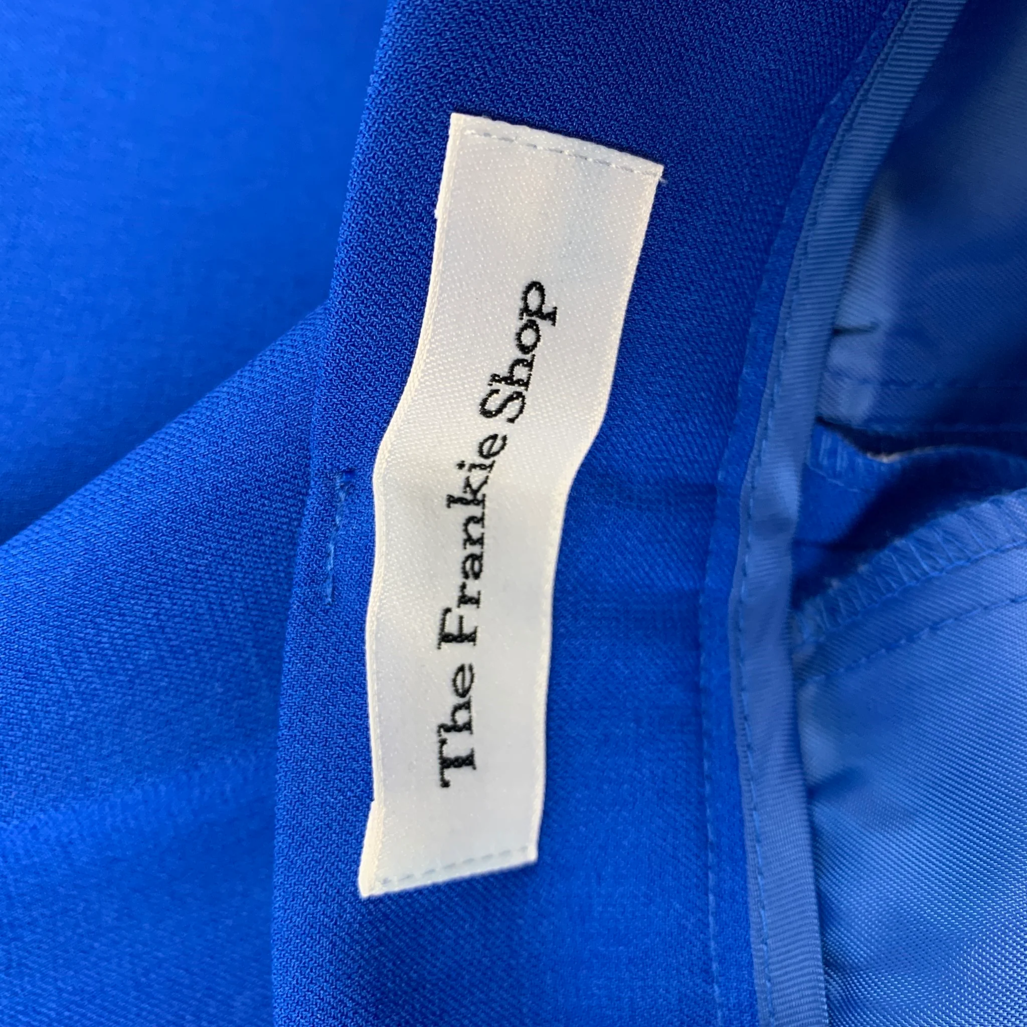 THE FRANKIE SHOP Size XS Cobalt Polyester Pleated Dress Pants - Image 4