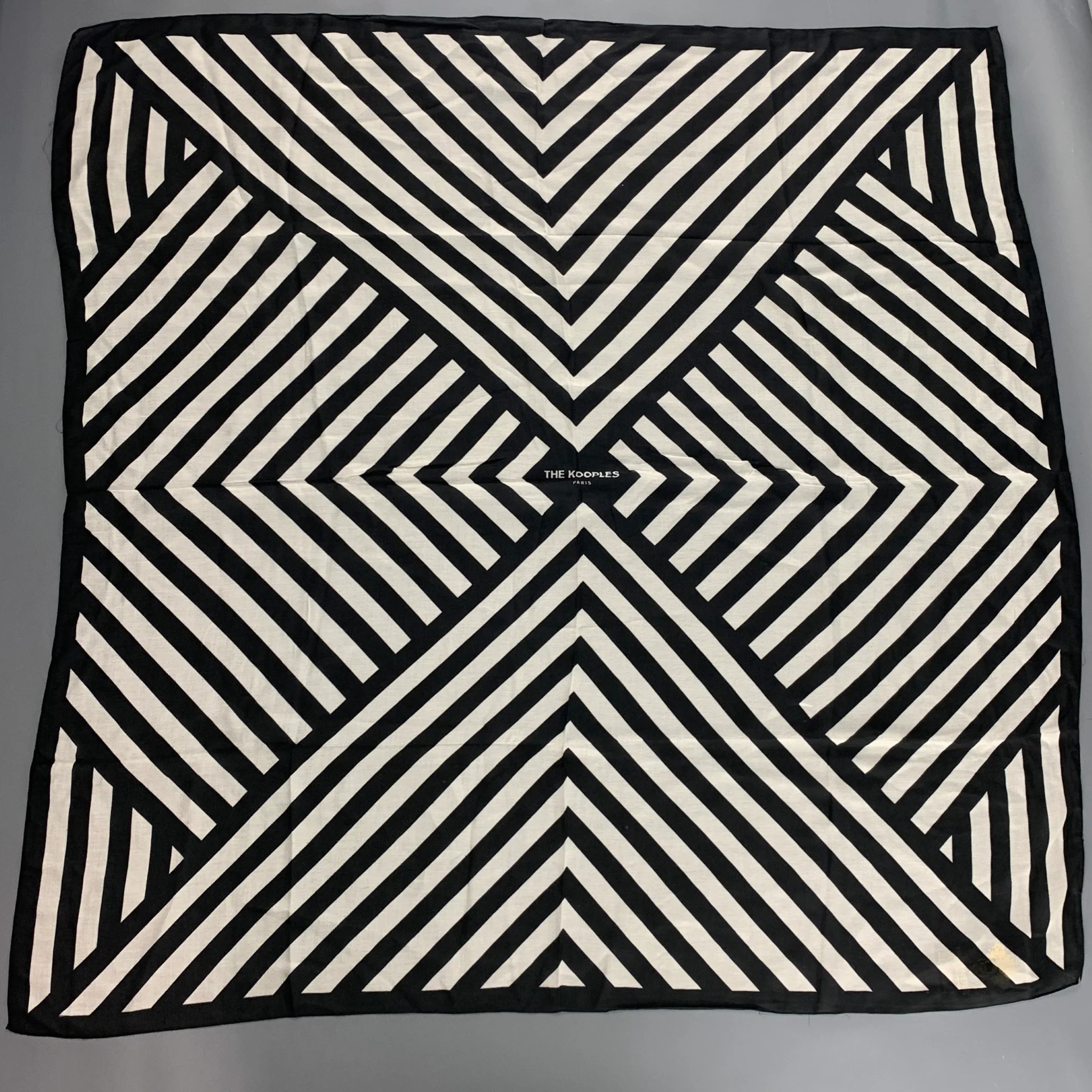 THE KOOPLES Black White Stripe Scarf - Image 2