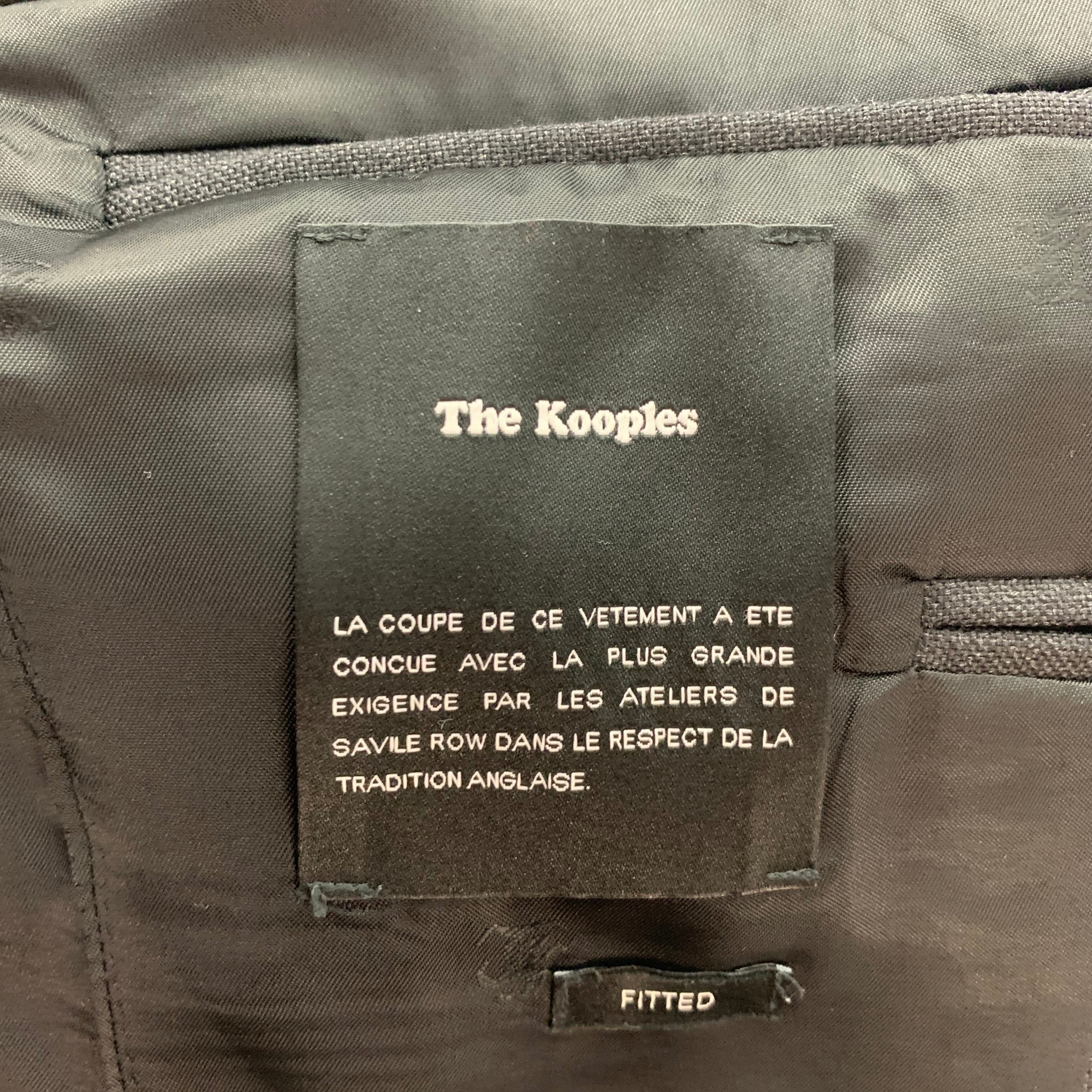 THE KOOPLES Size 36 Charcoal Wool Peak Lapel Sport Coat - Image 7