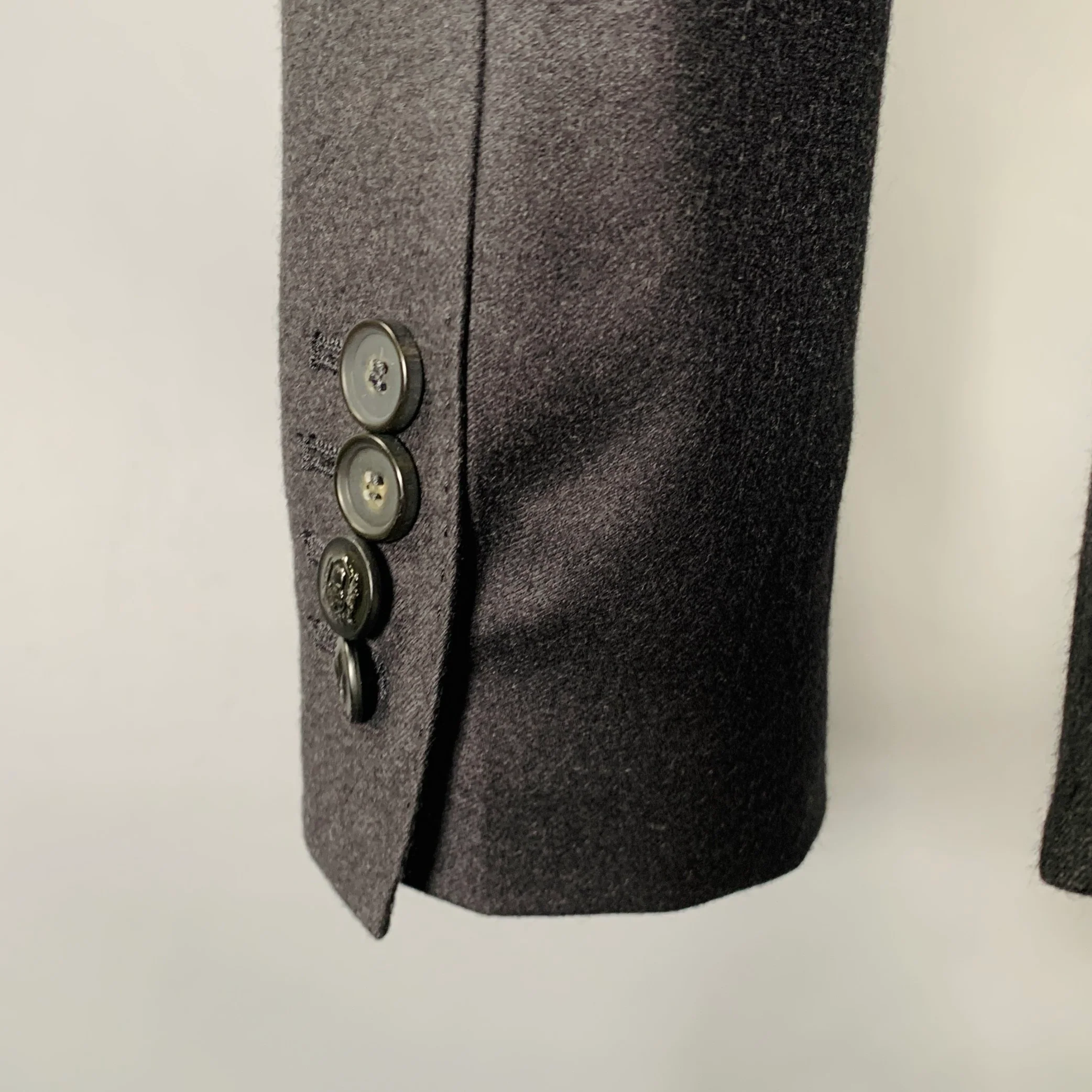 THE KOOPLES Size 36 Grey Charcoal Wool Notch Lapel Sport Coat - Image 5