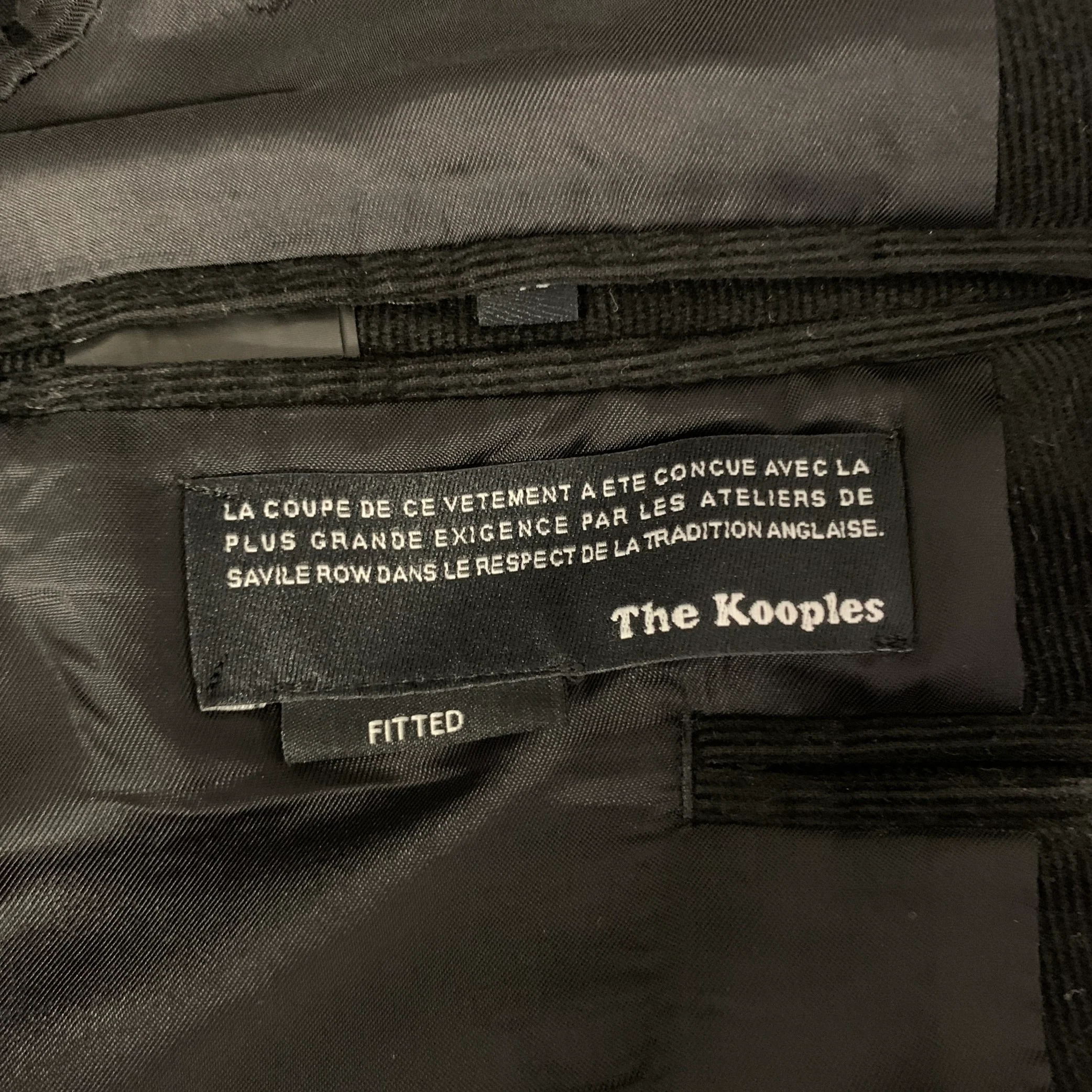 THE KOOPLES Size 38 Black Corduroy Cotton Blend Notch Lapel Sport Coat - Image 5