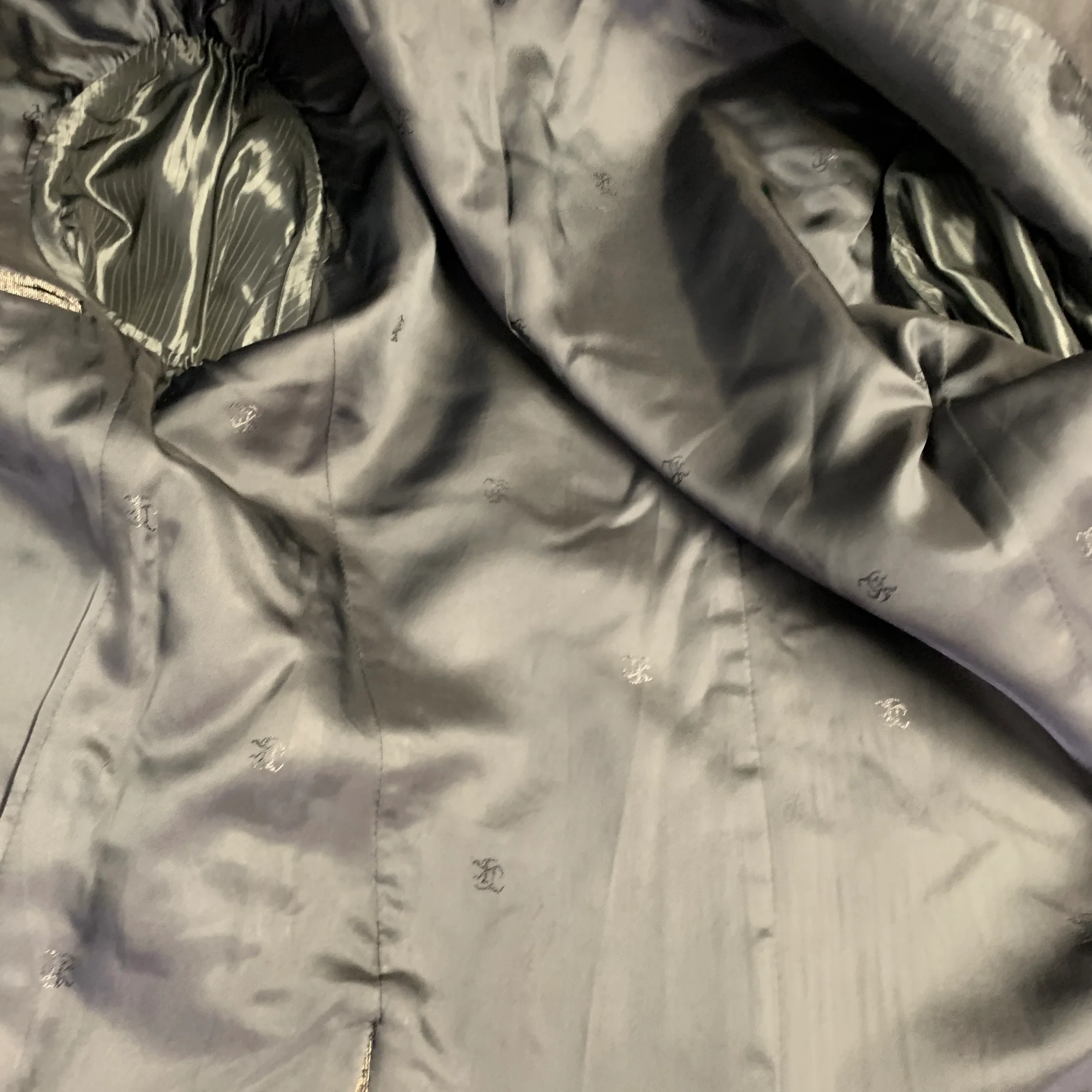 THE KOOPLES Size 38 Grey Black Cotton Blend Peak Lapel Sport Coat - Image 6