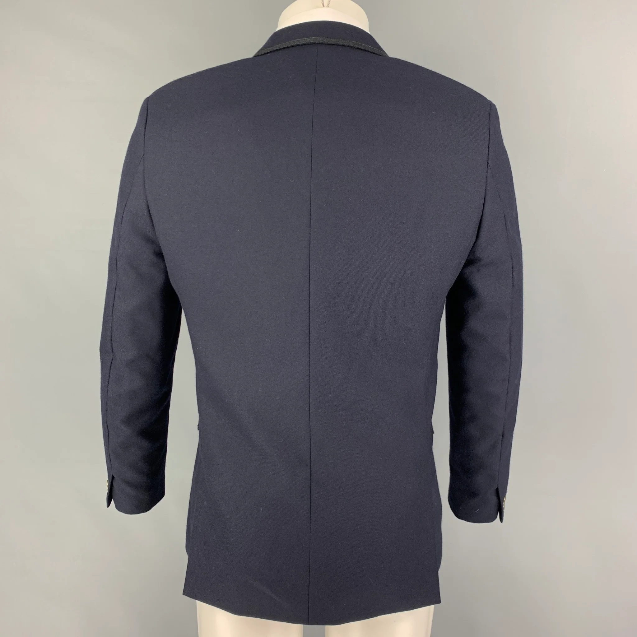 THE KOOPLES Size 38 Navy Wool Notch Lapel Sport Coat - Image 3