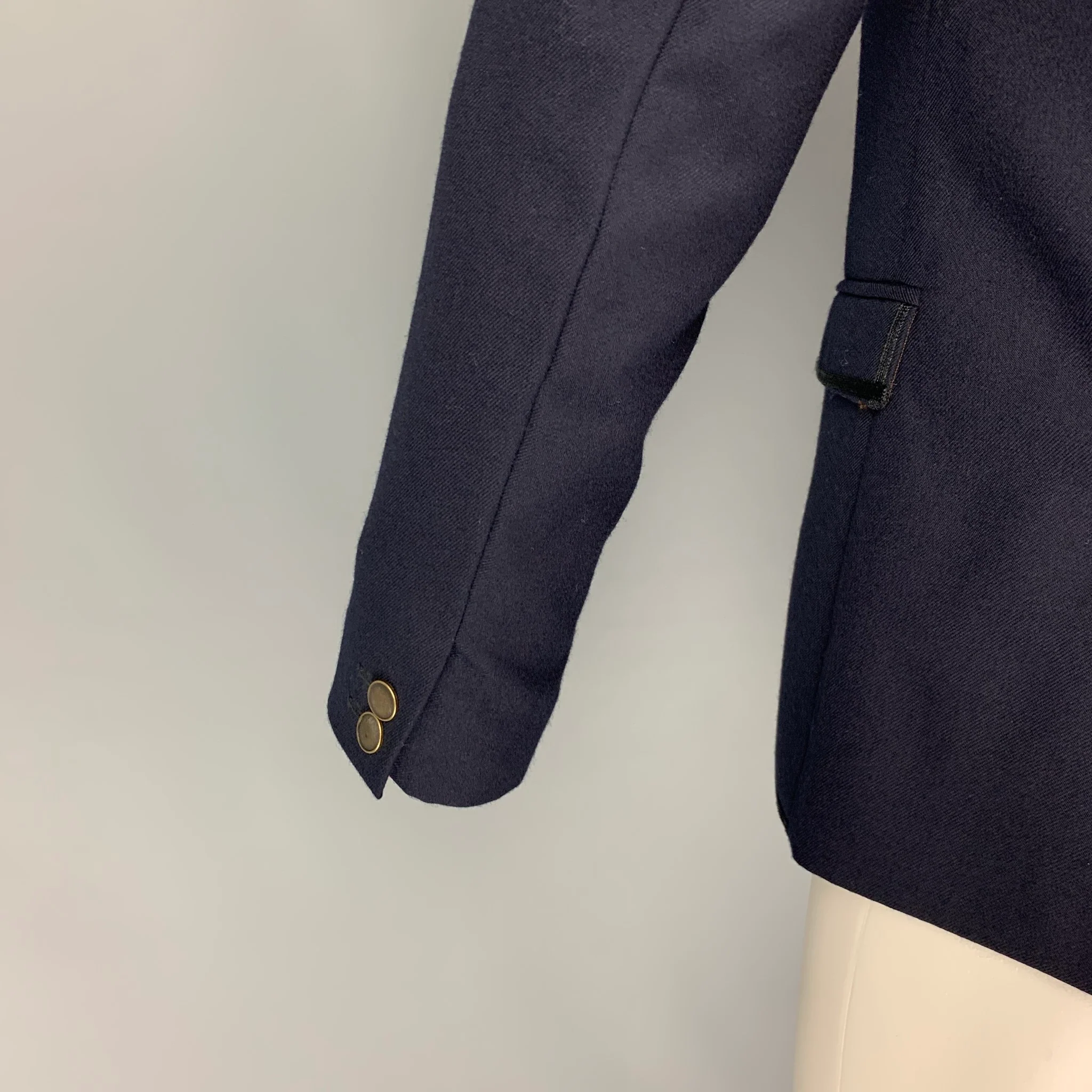 THE KOOPLES Size 38 Navy Wool Notch Lapel Sport Coat - Image 4