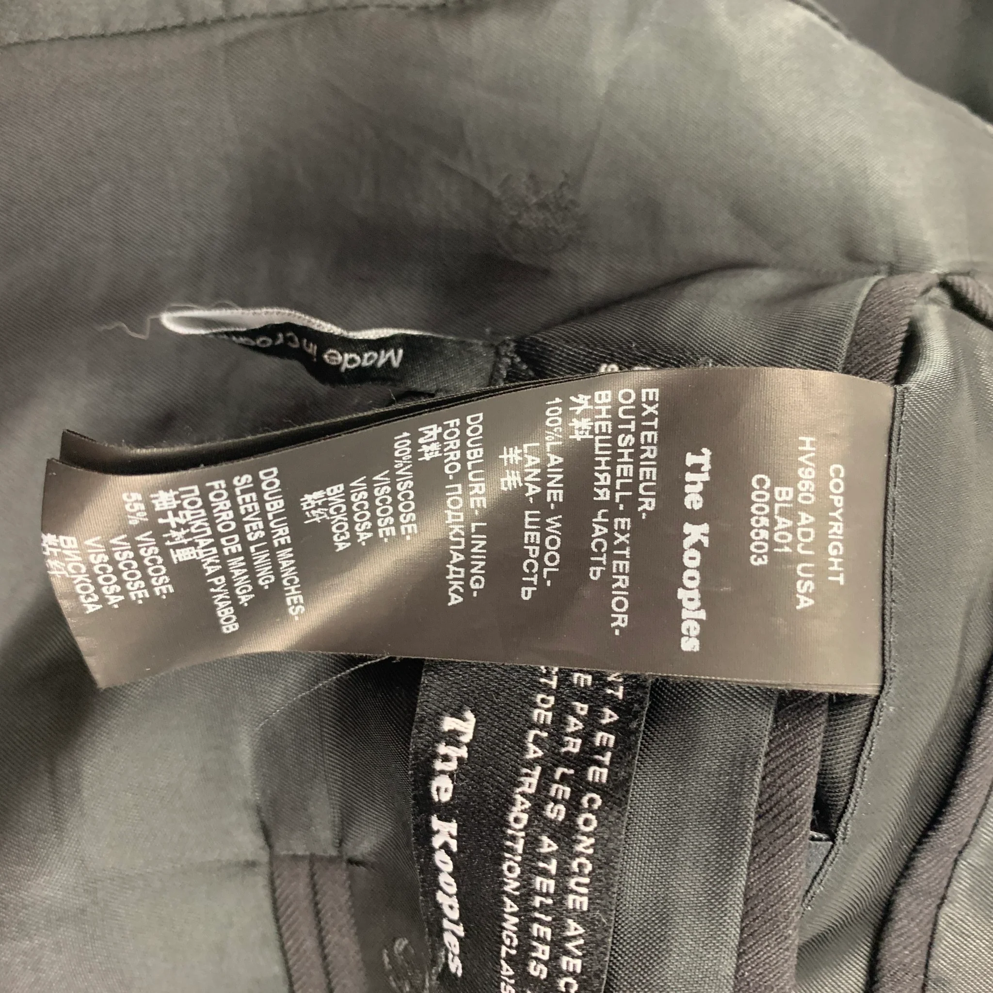 THE KOOPLES Size 40 Black Wool Peak Lapel Sport Coat - Image 6