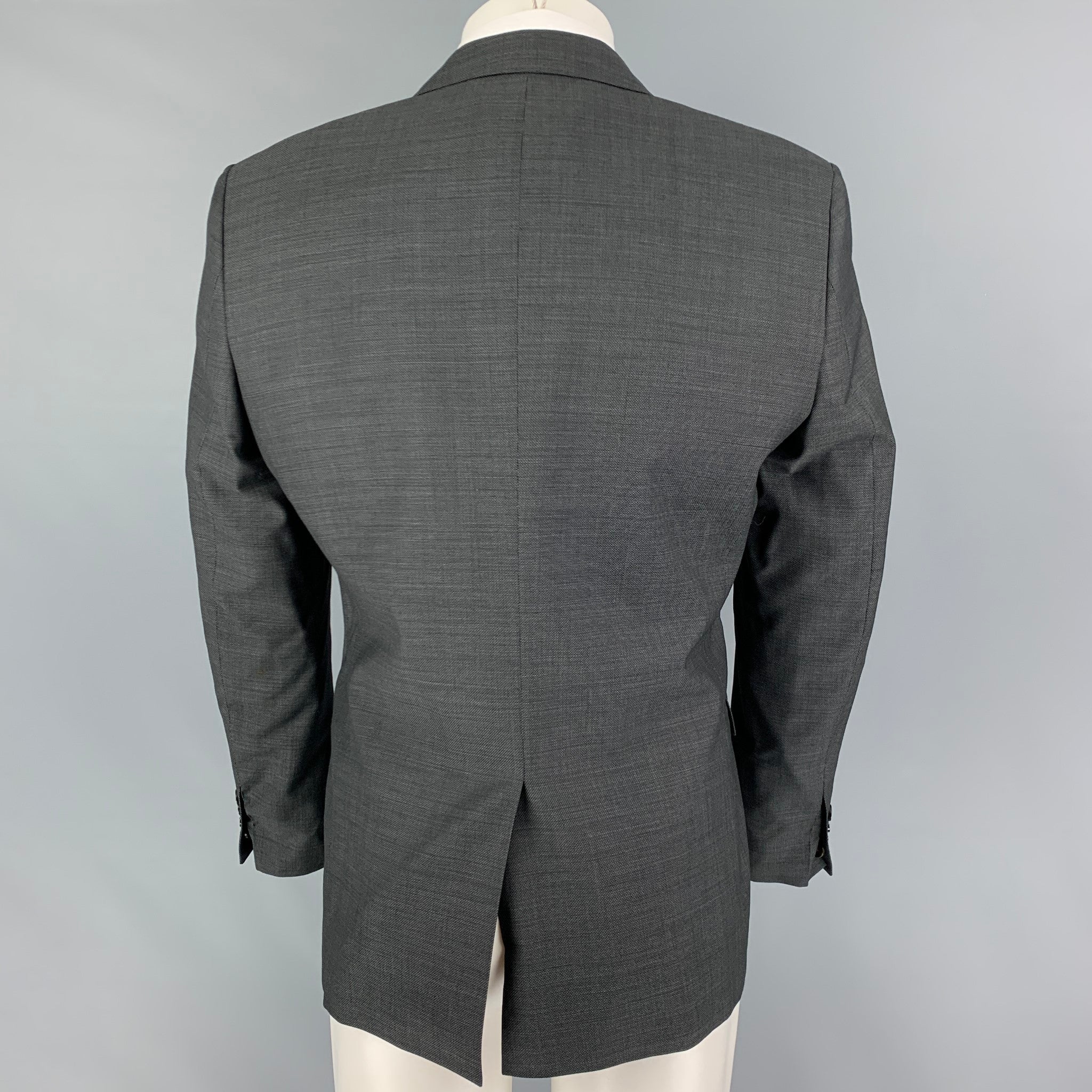THE KOOPLES Size 40 Charcoal Wool Notch Lapel Sport Coat - Image 3