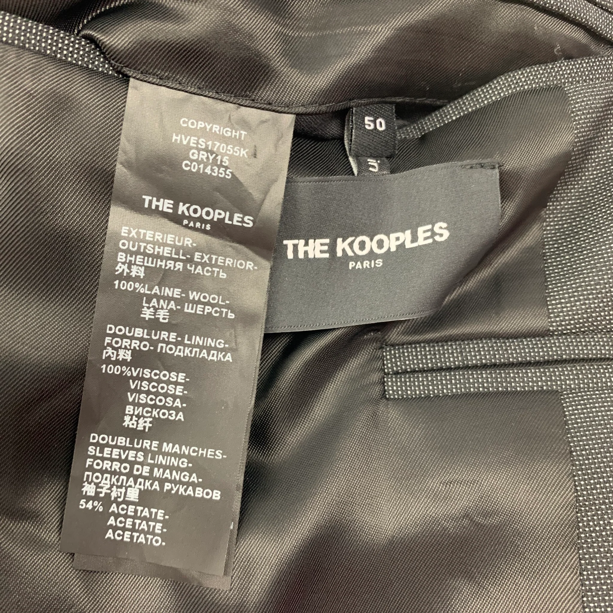 THE KOOPLES Size 40 Charcoal Wool Notch Lapel Sport Coat - Image 5
