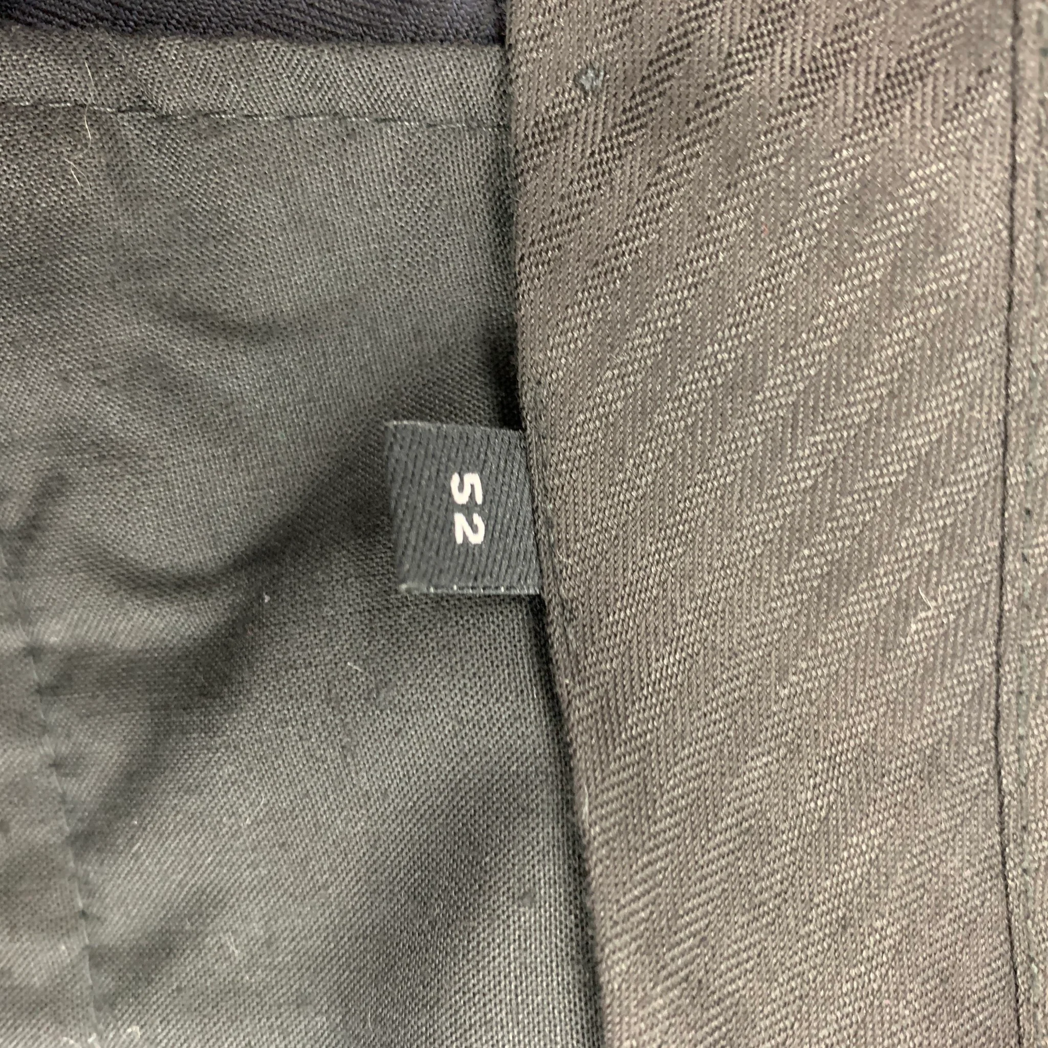 THE KOOPLES Size 40 Navy Black Herringbone Wool Mohair Tuxedo Suit - Image 11