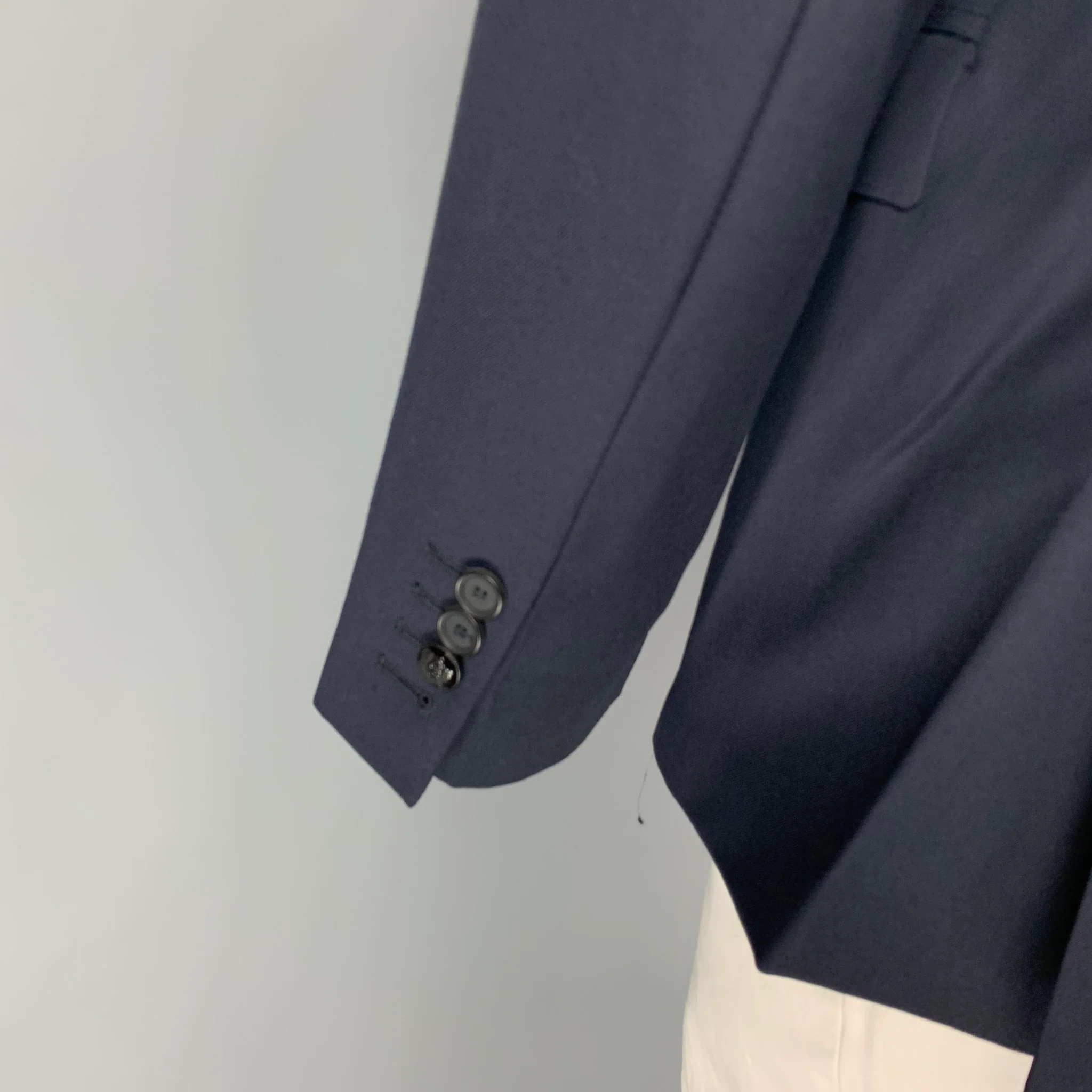 THE KOOPLES Size 42 Navy Wool Peak Lapel Sport Coat - Image 4