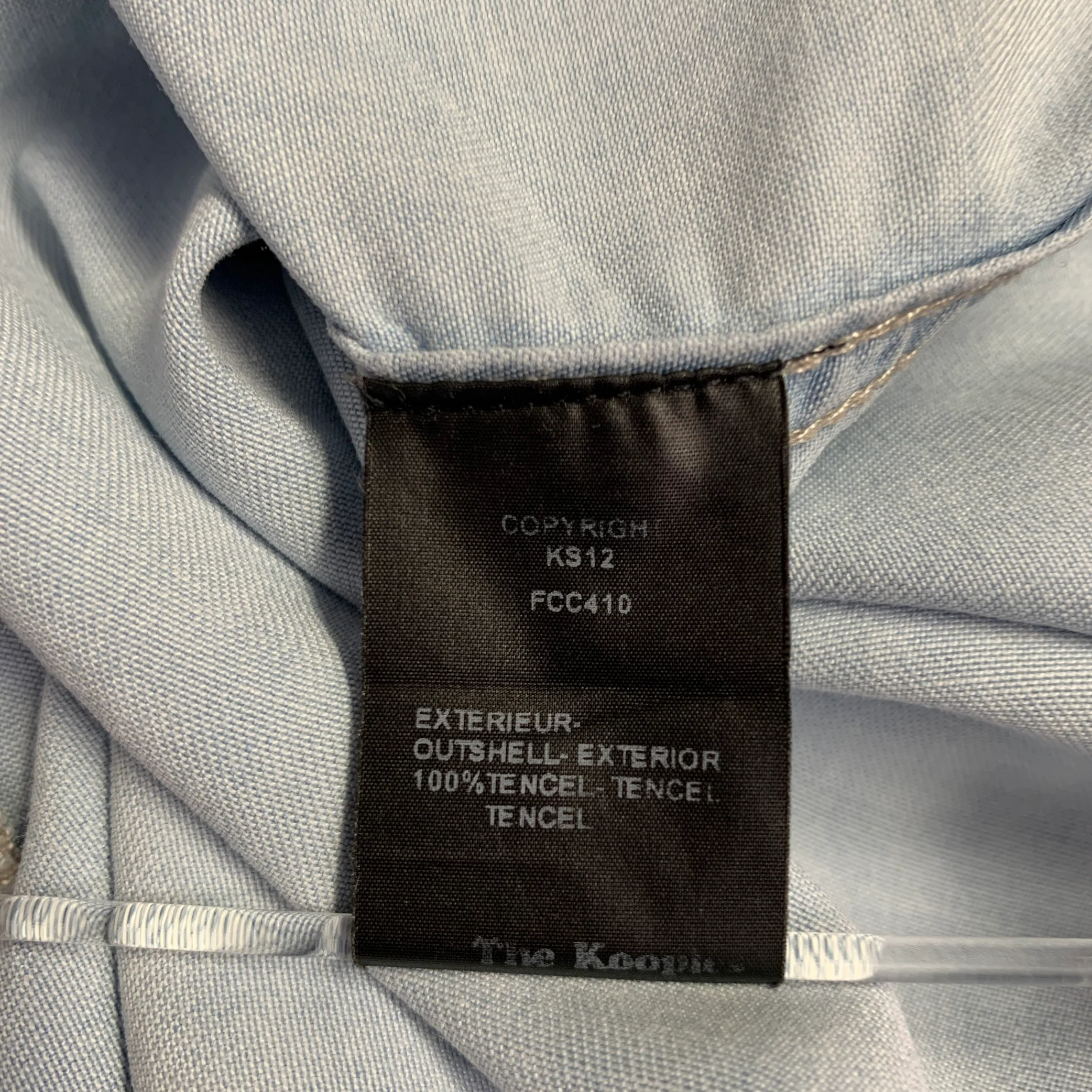 THE KOOPLES Size S Blue Light Blue Tencel Long Sleeve Shirt - Image 7