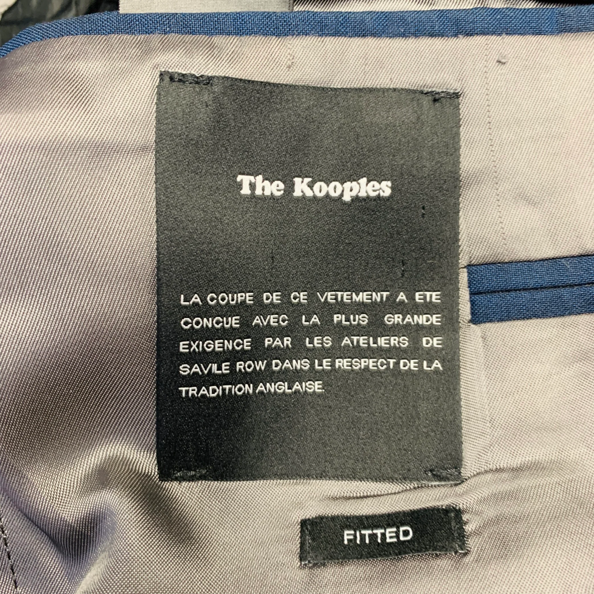 THE KOOPLES Size S Navy Wool Fitted Single Breasted Peak Lapel Suit - Image 11