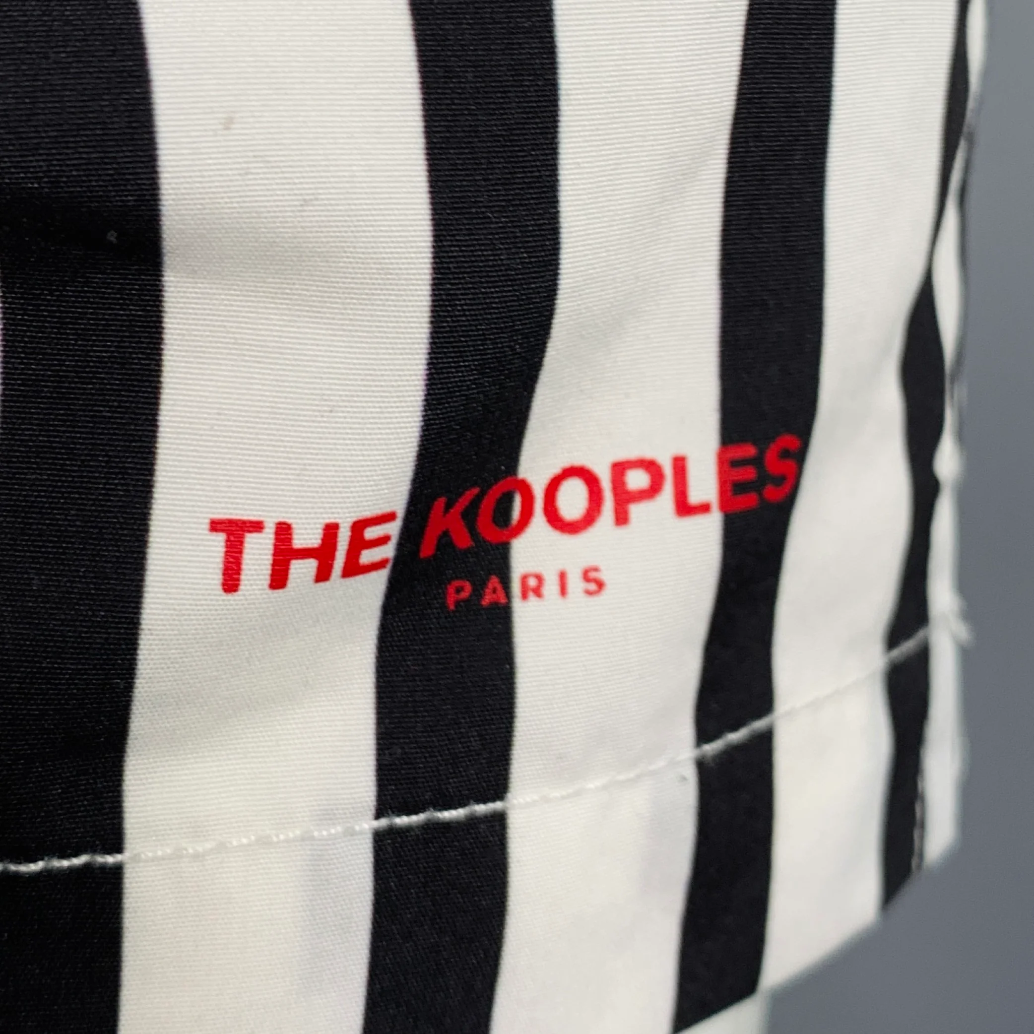 THE KOOPLES Size S White Black Stripe Polyester Drawstring Swim Trunks - Image 2