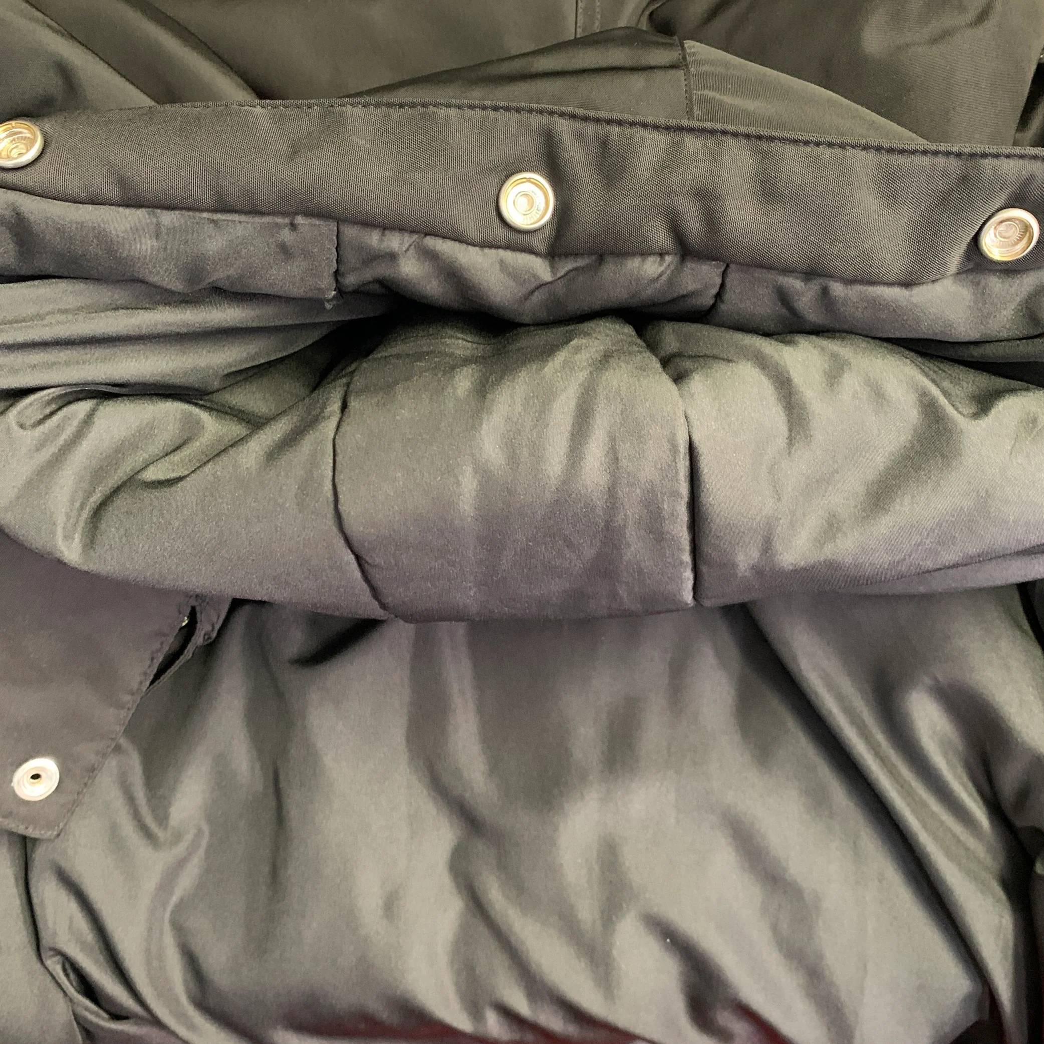 THE KOOPLES Size XL Black Polyester Leather Trim Hooded Coat - Image 10