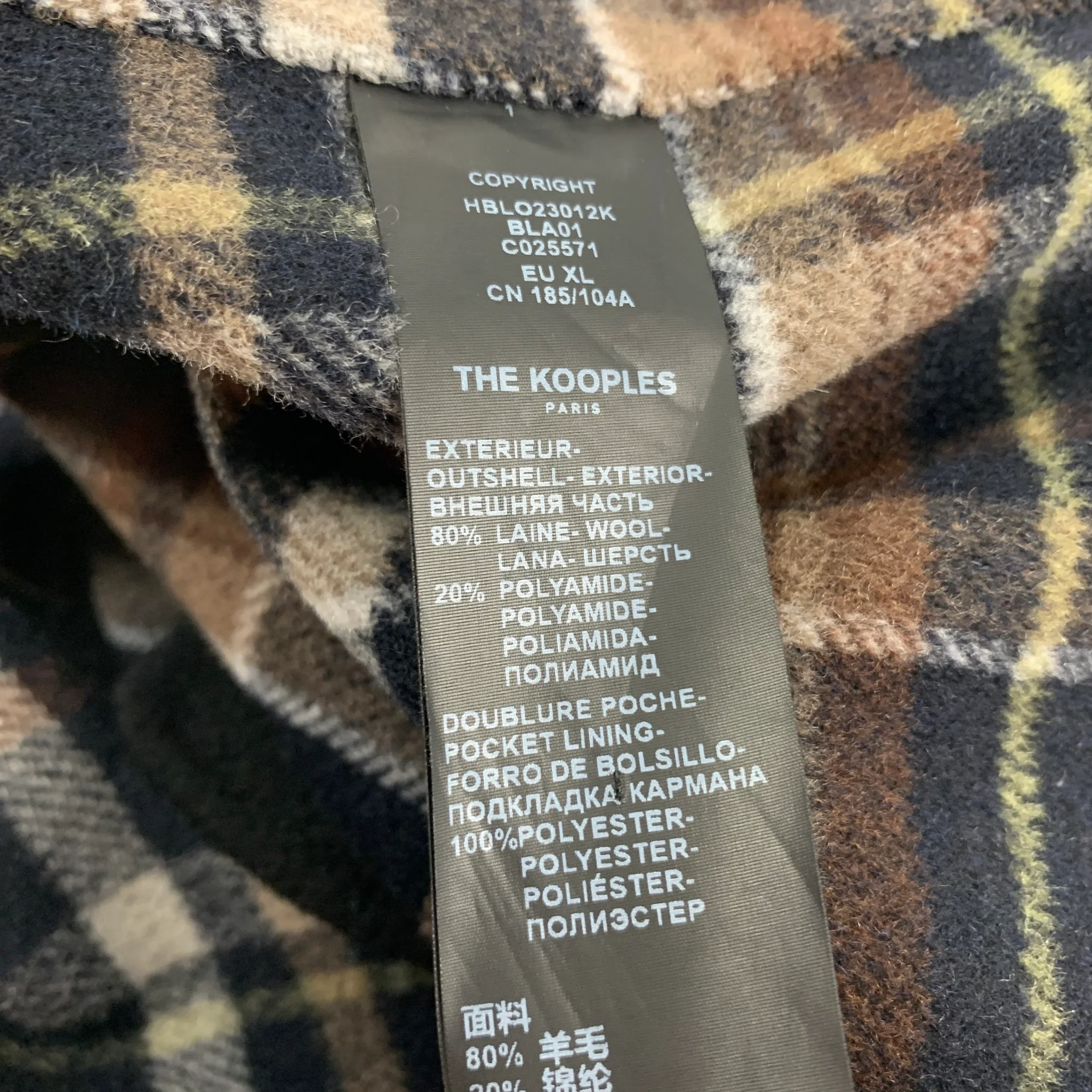 THE KOOPLES Size XL Black Wool Polyamide Trucker Jacket - Image 5