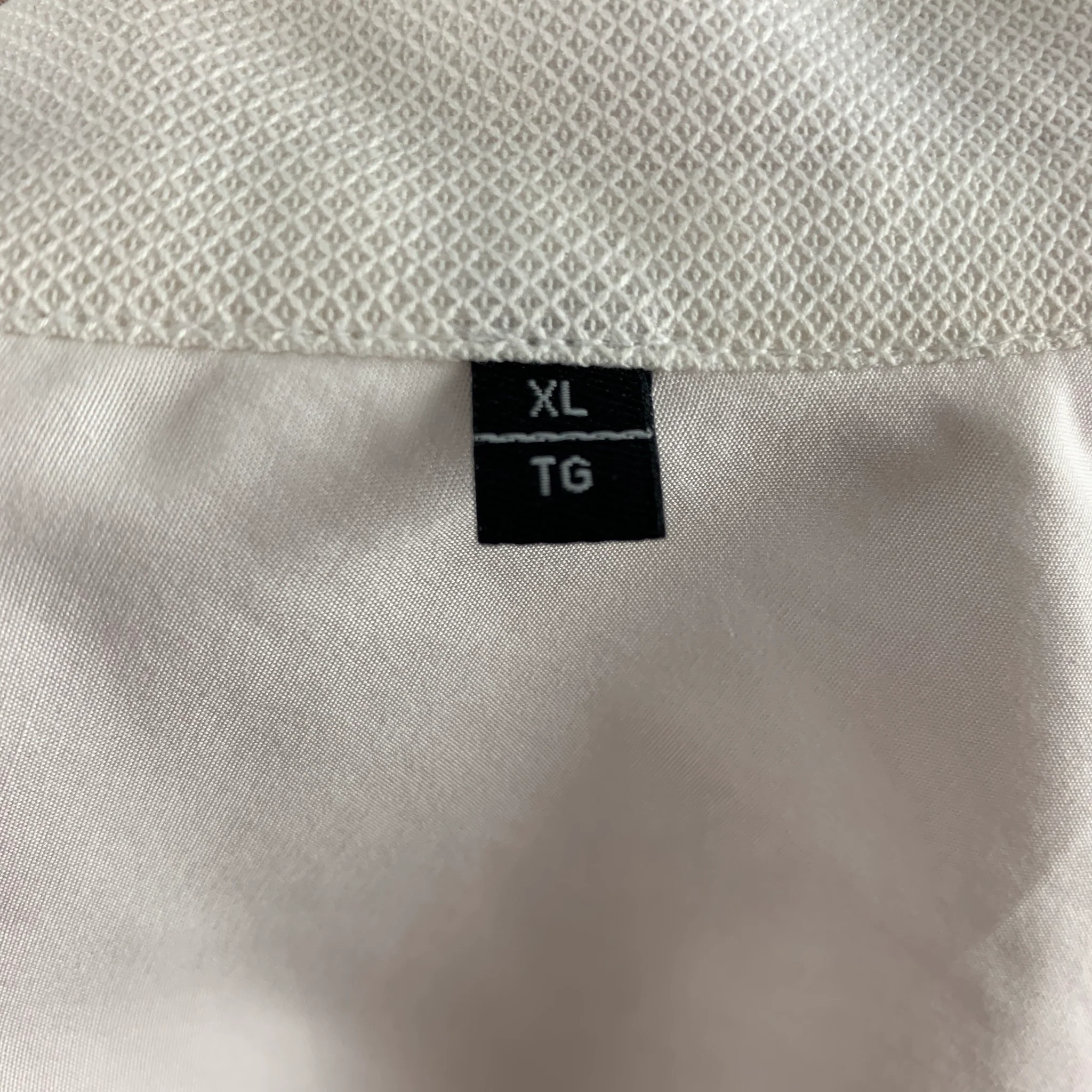 THE KOOPLES Size XL White Solid Cotton Open Collar Long Sleeve Shirt - Image 5