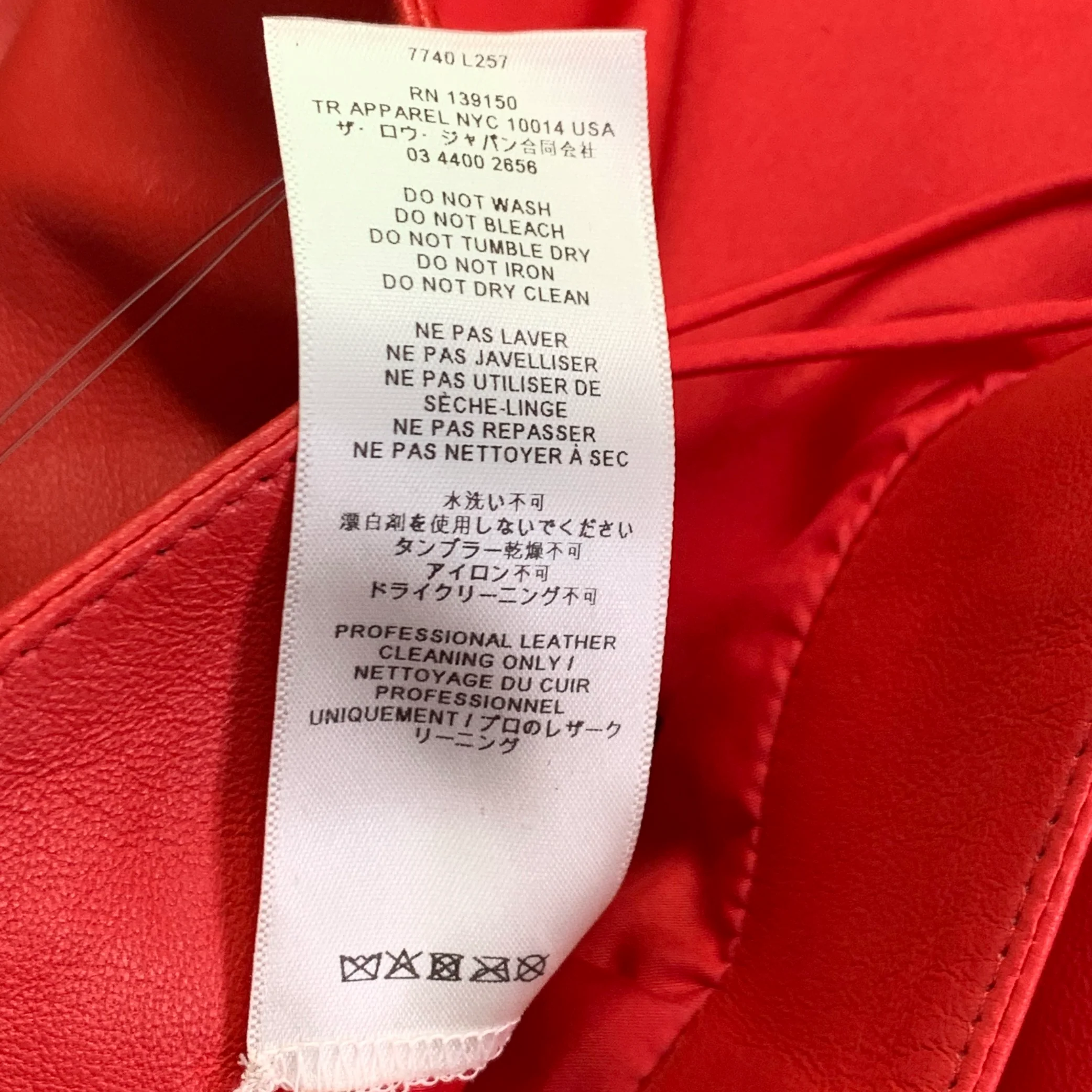 THE ROW Size 0 Bartellette Red Lambskin Pencil Midi Skirt - Image 6