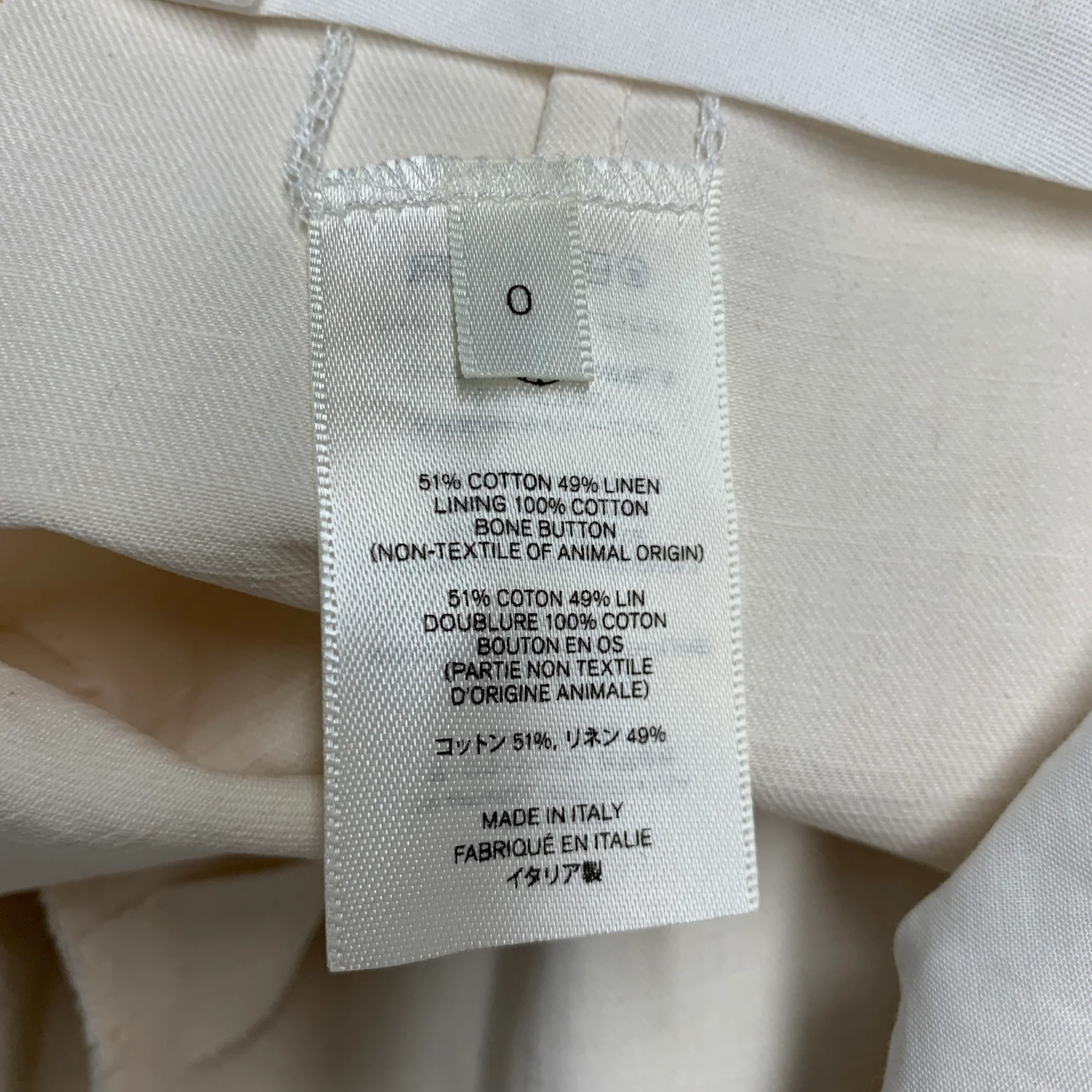 THE ROW Size 0 Cream Cotton Linen Pleated Dress Pants - Image 4