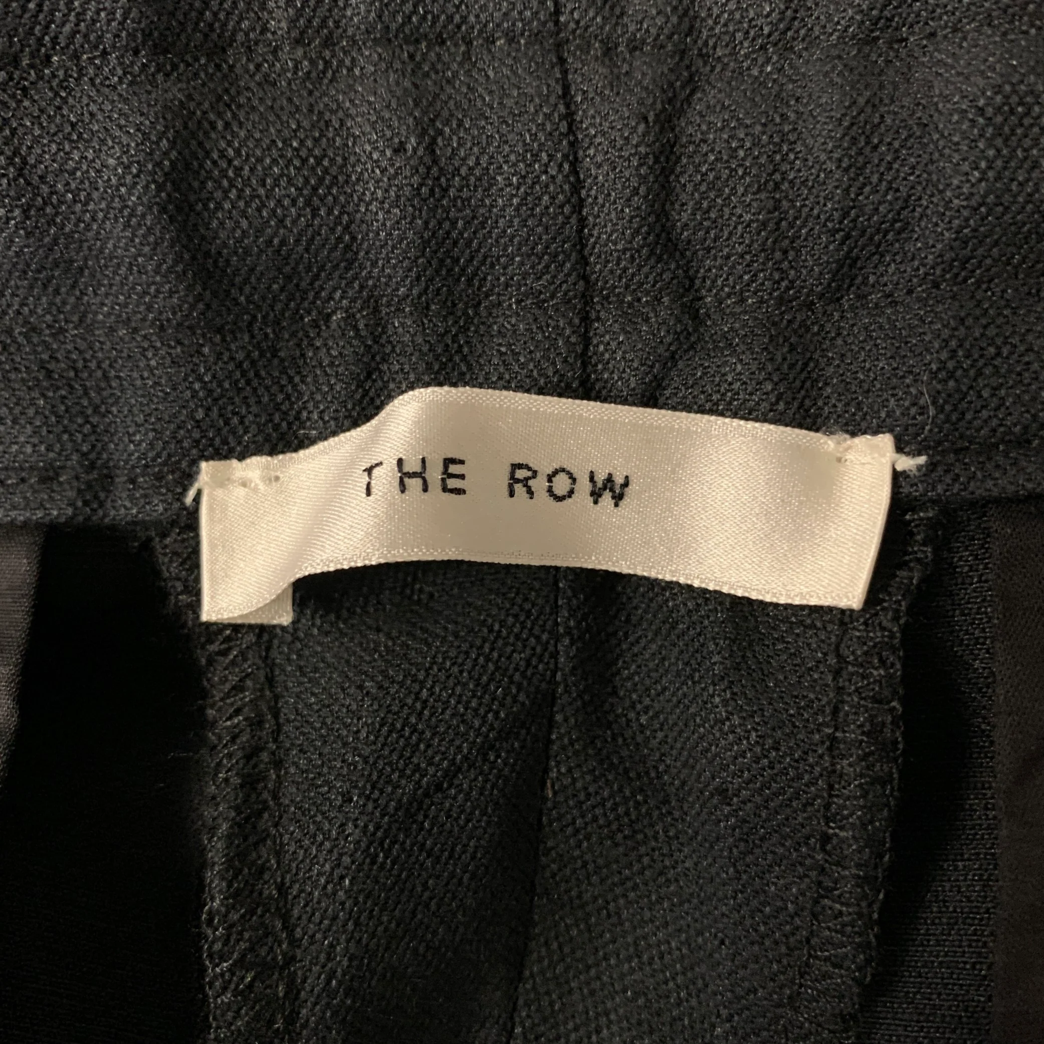 THE ROW Size 10 Navy Silk Linen Drawstring Pants - Image 5