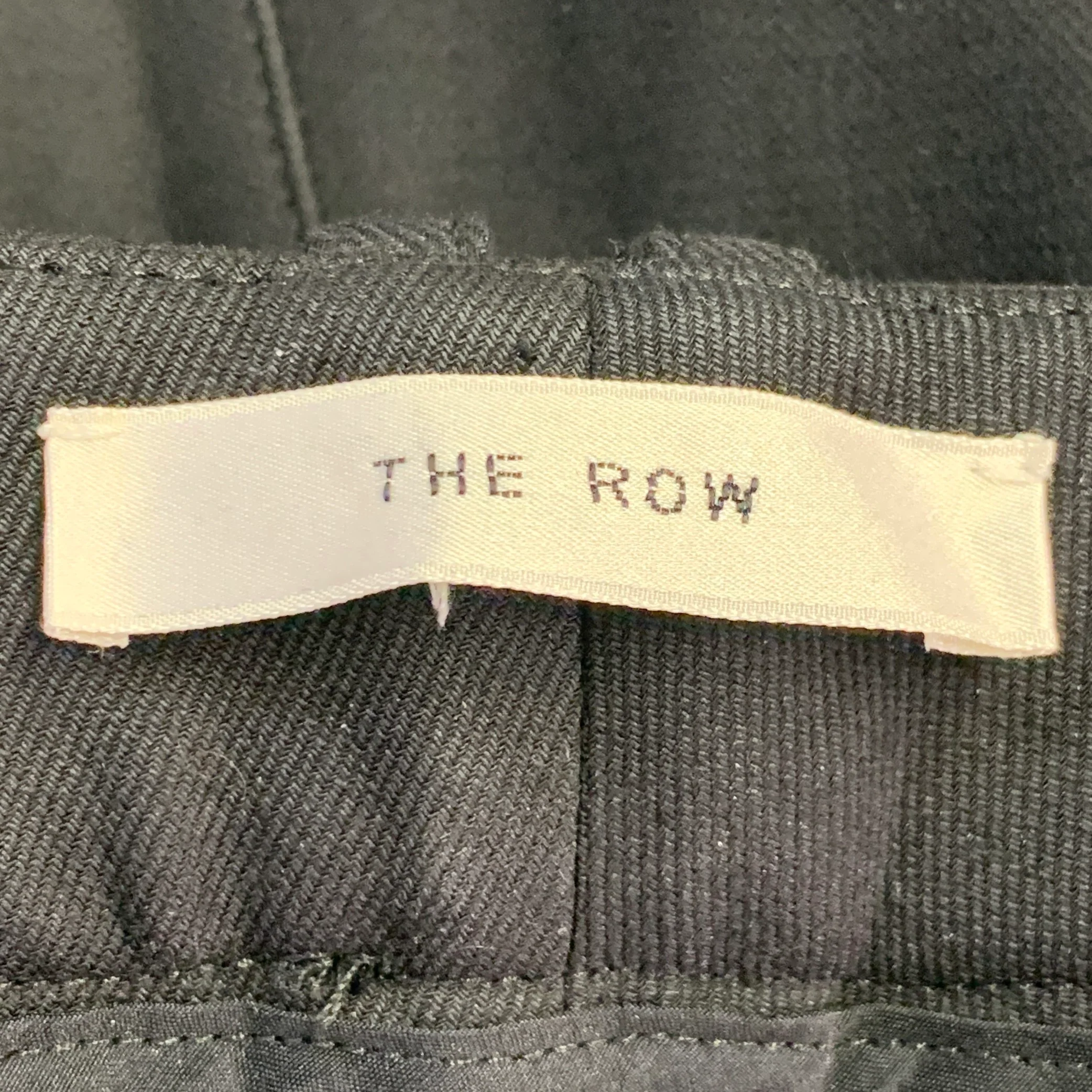 THE ROW Size 12 Black Cotton Blend Twill Ankle Zips Tapered Dress Pants - Image 5