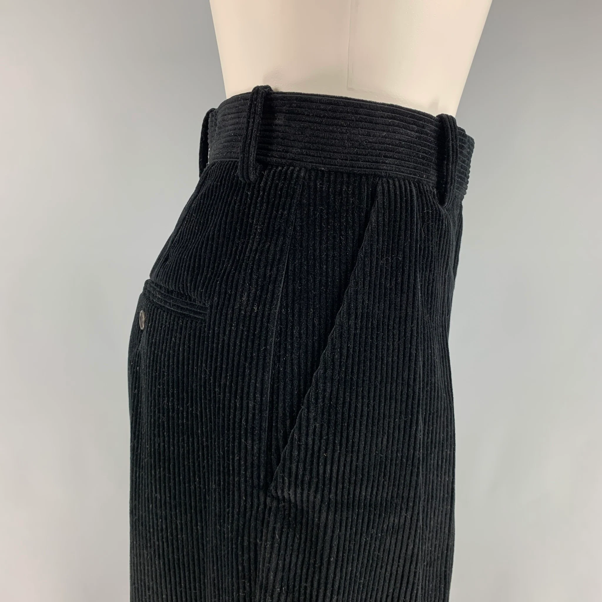 THE ROW Size 2 Black Cotton Pleated Casual Pants - Image 4