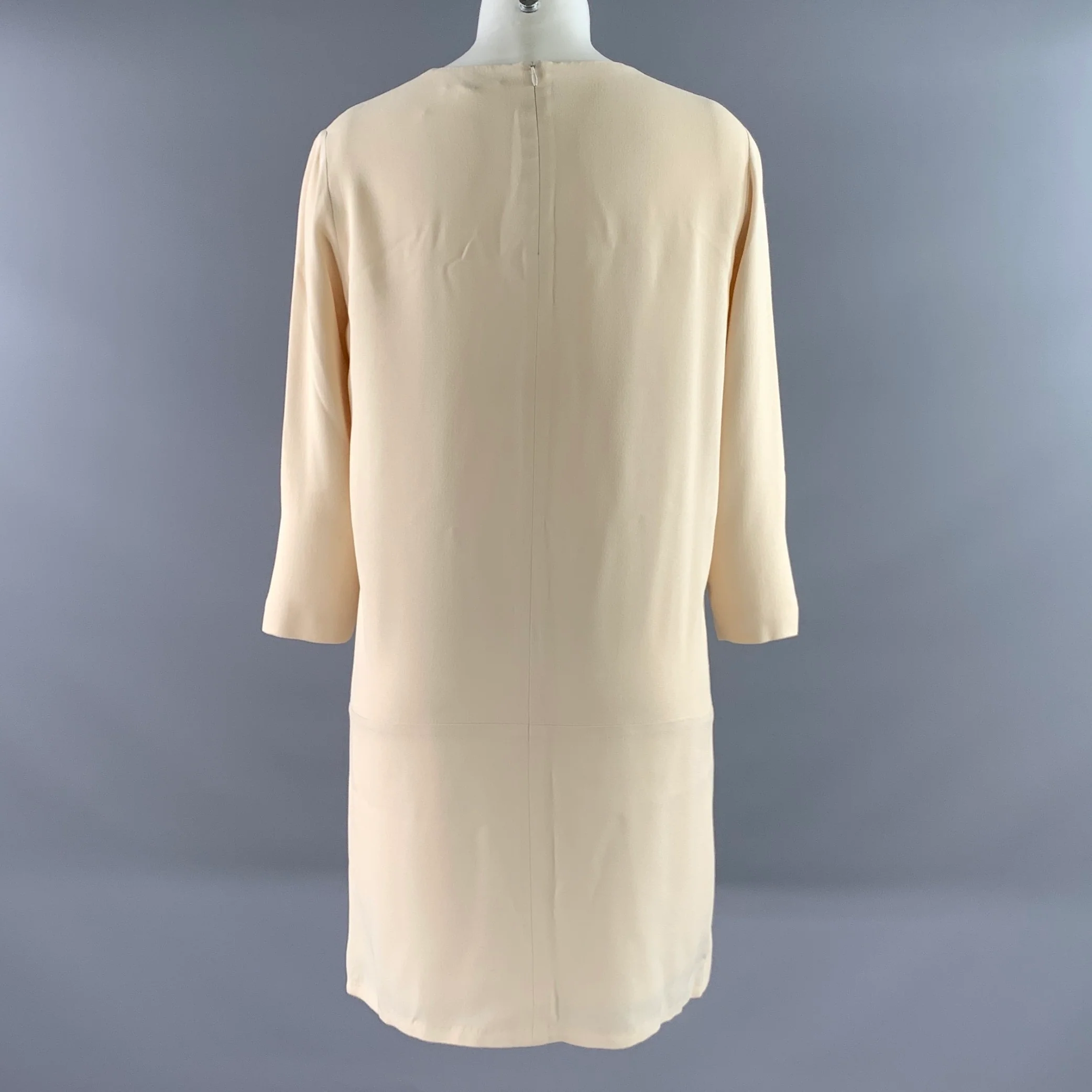 THE ROW Size 2 Cream Viscose Elastane Tunic Knee-Length Dress - Image 3
