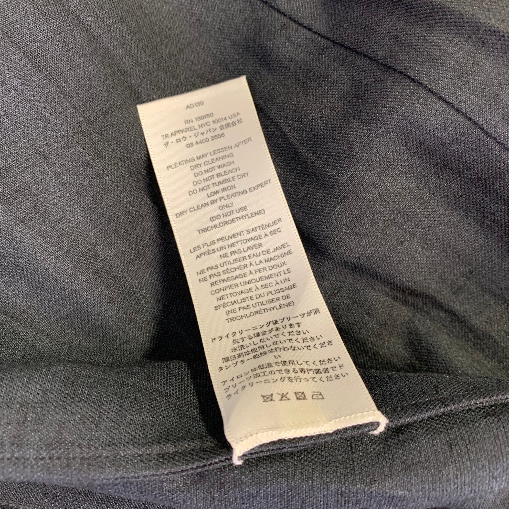 THE ROW Size L Grey Slate Silk  Linen Pleated Midi Skirt - Image 5