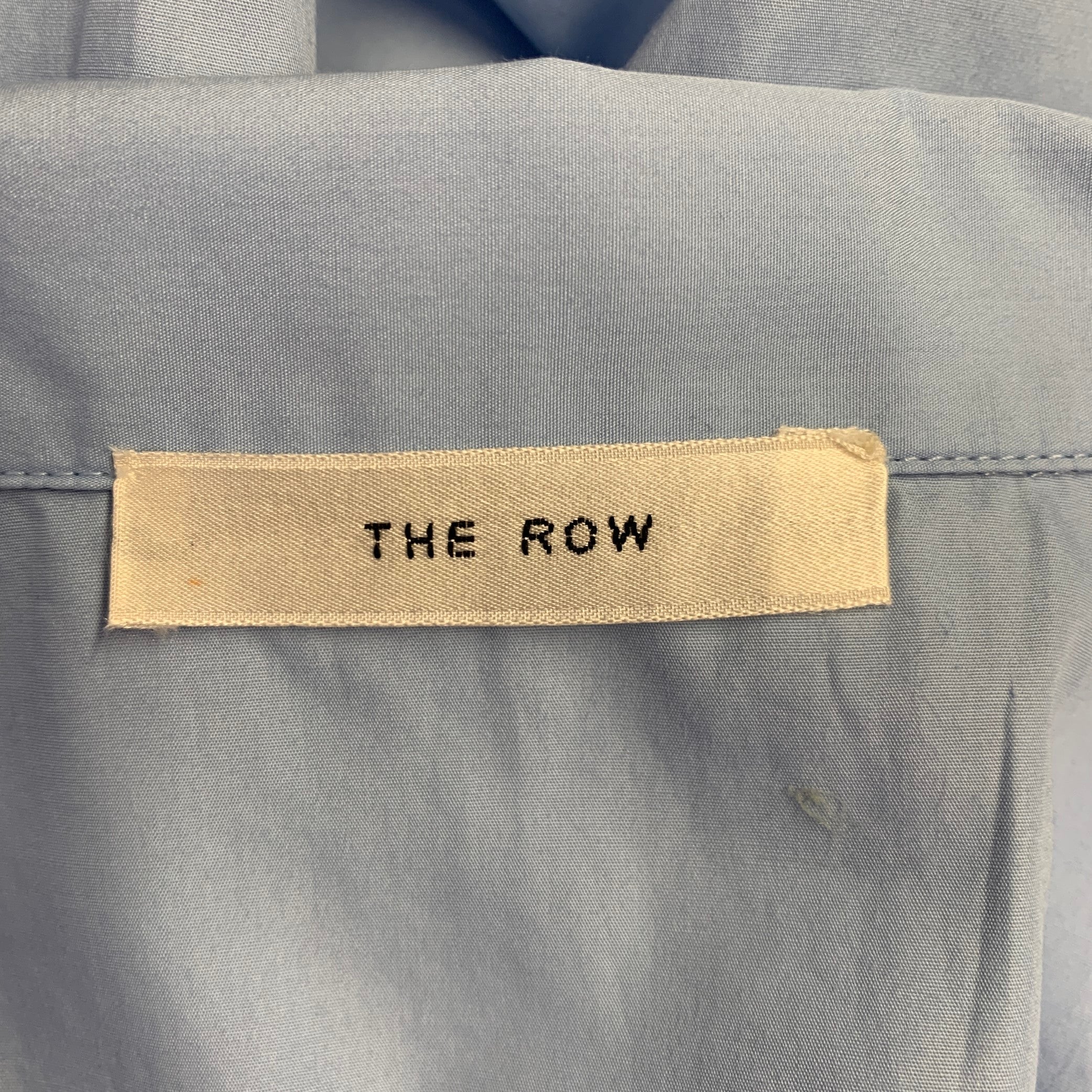 THE ROW Size S Blue Cotton Camp Short Sleeve Shirt - Image 4